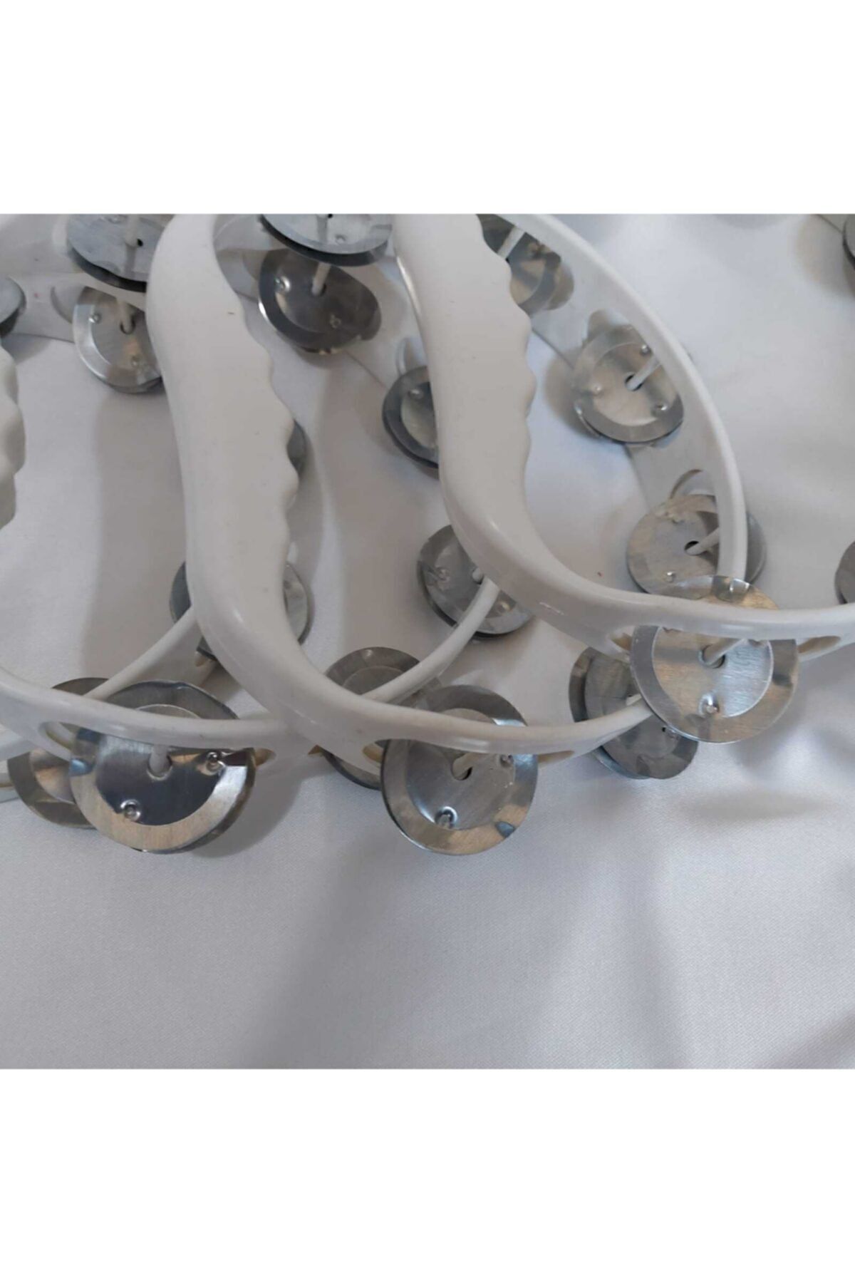 Toptan Fiyatına Beyaz Tef 20 Adet Plastik Def Zilli Tef Toptan  Satılık Tefler