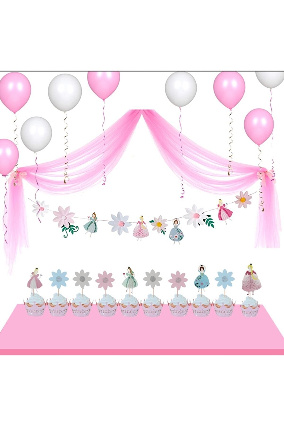 Meri Meri Prenses Asma Süs 10 Parça 2.8 Metre Ve Meri Meri Prenses Kürdan Set