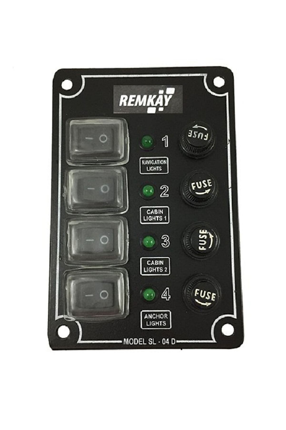 Tekne Sigorta Paneli, Karavan Sigorta Paneli, Switch Panel, 4'lü, 80x120mm