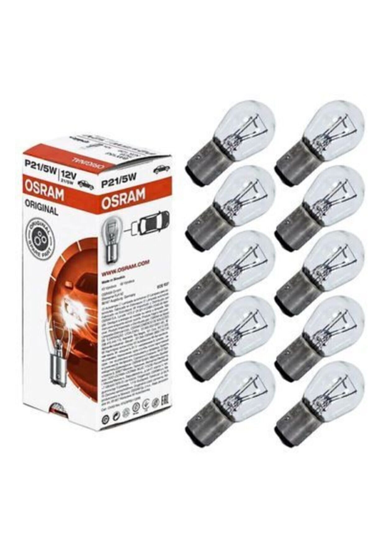 12v 1016 P21/5w Park Stop Ampulü Çift Duylu 10adet 7528