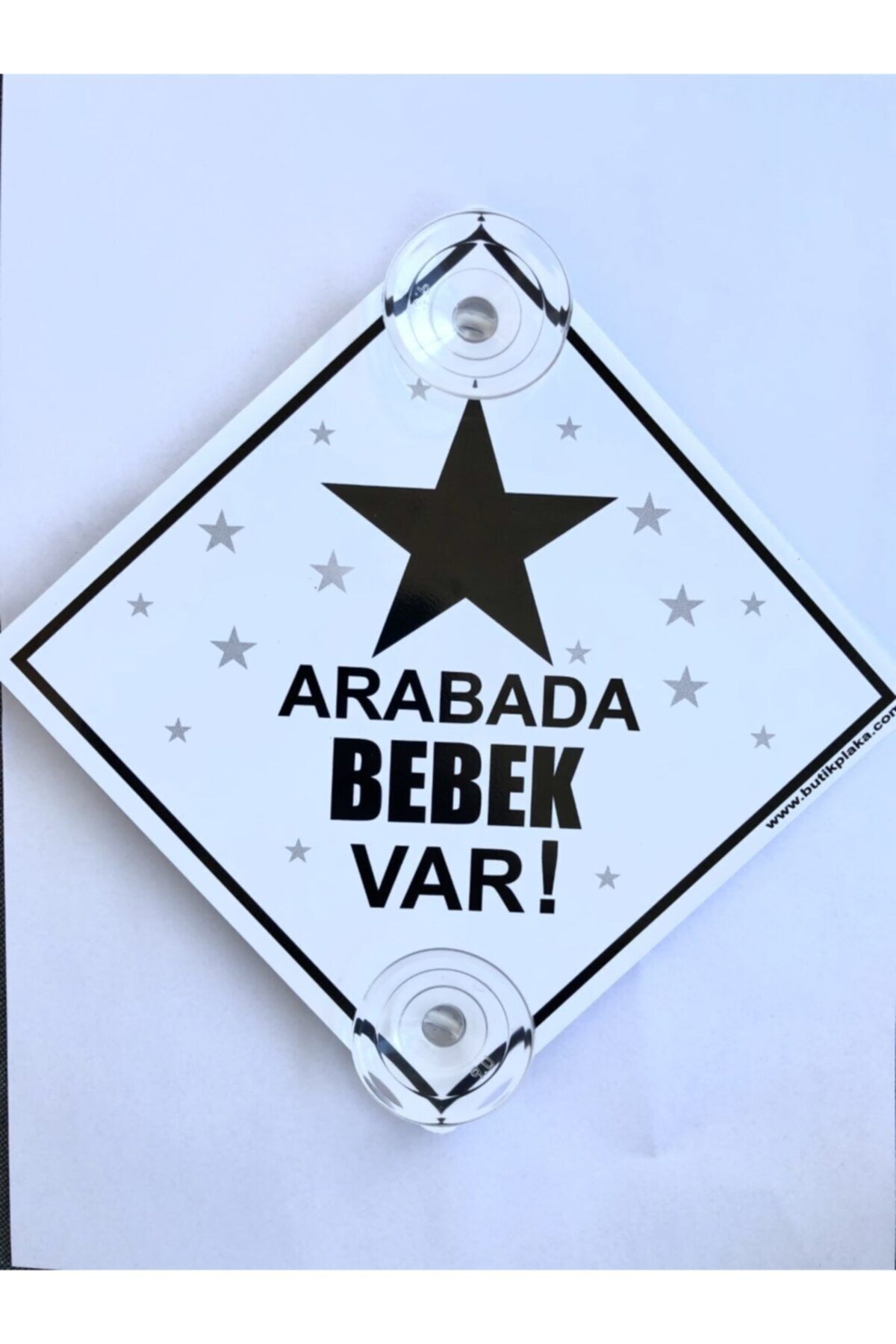 Akın Otomotiv/dikkat Arabada Bebek Var/pleksi Ikaz Levhası 15x15 Cm/yıldız Model