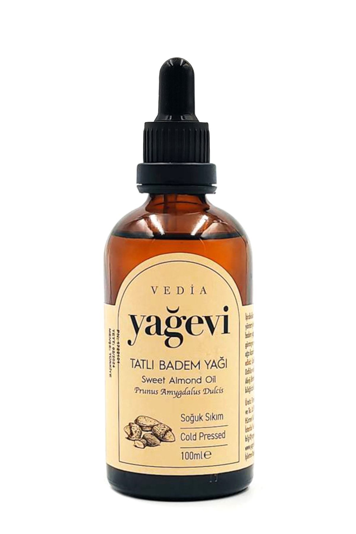 Soğuk Sıkım Tatlı Badem Yağı (%100 Saf) 100 Ml