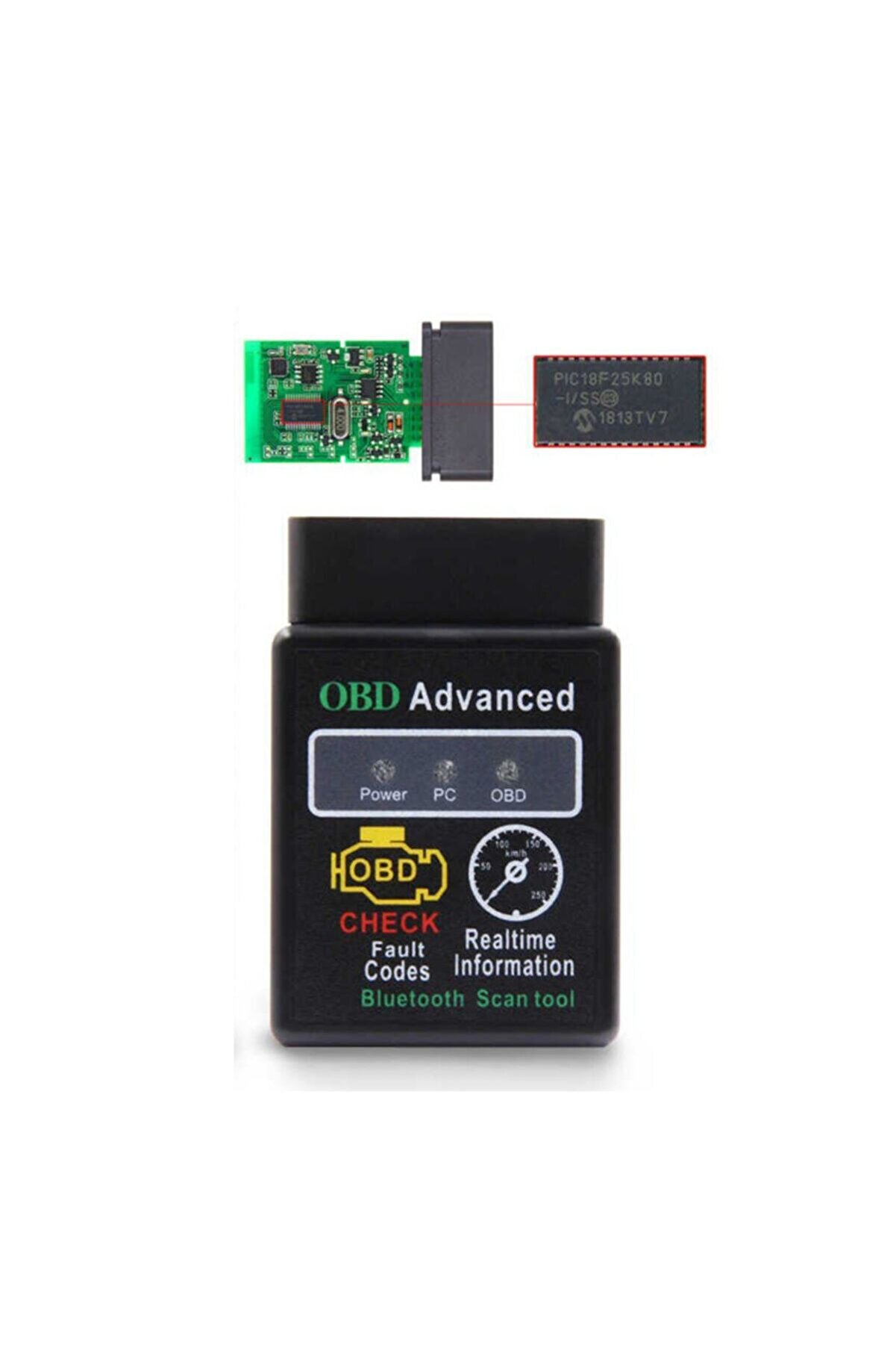 Obd2 V1.5 Pic18f25k80 Çipli Bluetooth Türkçe Araç Arıza Tespit Cihazı