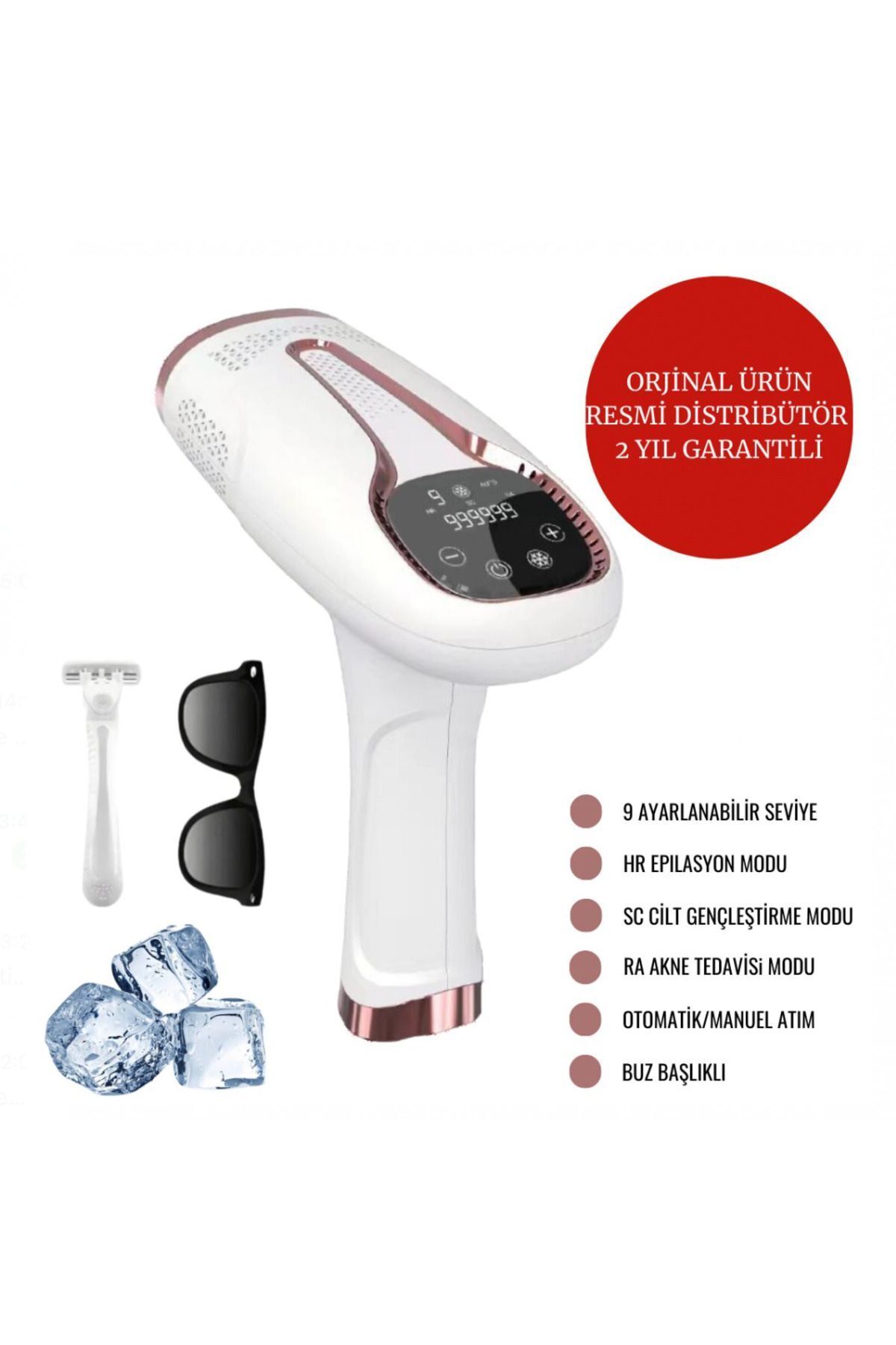 Ipl Buz Lazer Epilasyon 999.999 Atım Otomatik/manuel Dokunmatik Ekran Ağrısız Vücut Yüz Cihazı