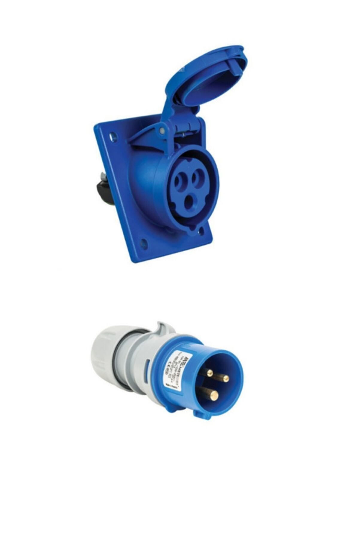 Tekne Karavan Eğik Priz Fiş Takımı 3x16 Amper 2'li Set