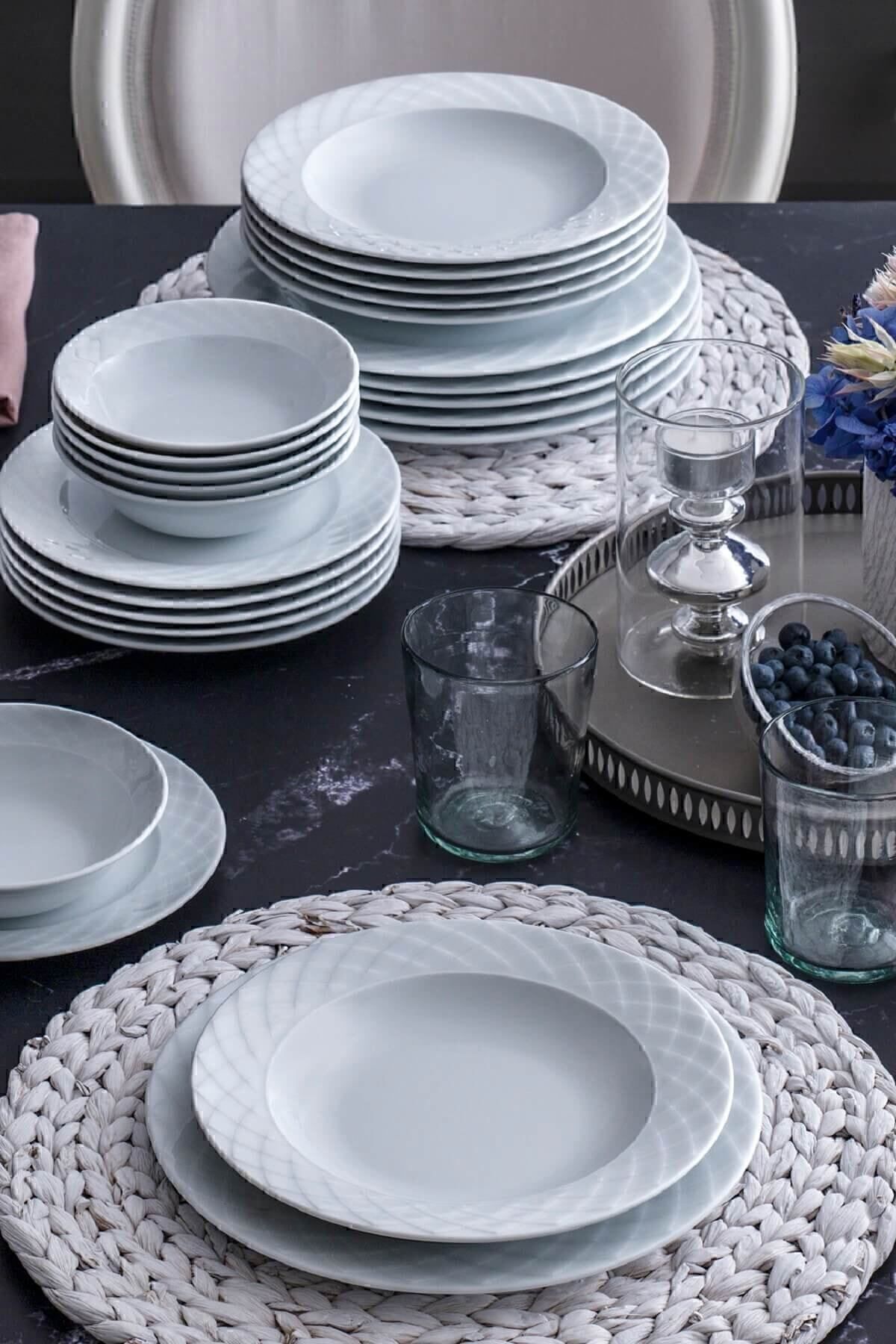 Beyaz 24 Parça Yemek Takımı Aly24y400