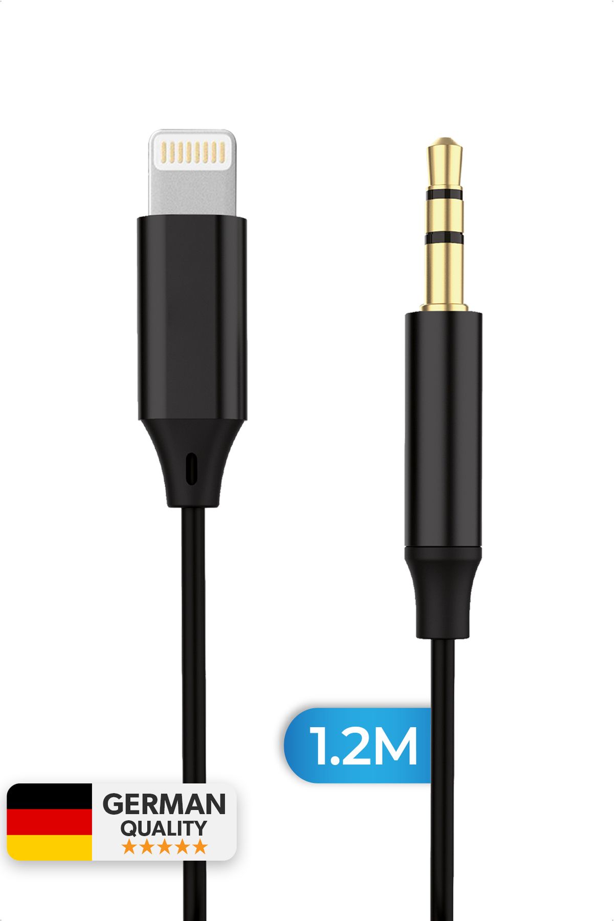By Deji Iphone Uyumlu Lightning To 3.5mm Aux Ses Kablosu Lightning Stereo Destekli 1.2m