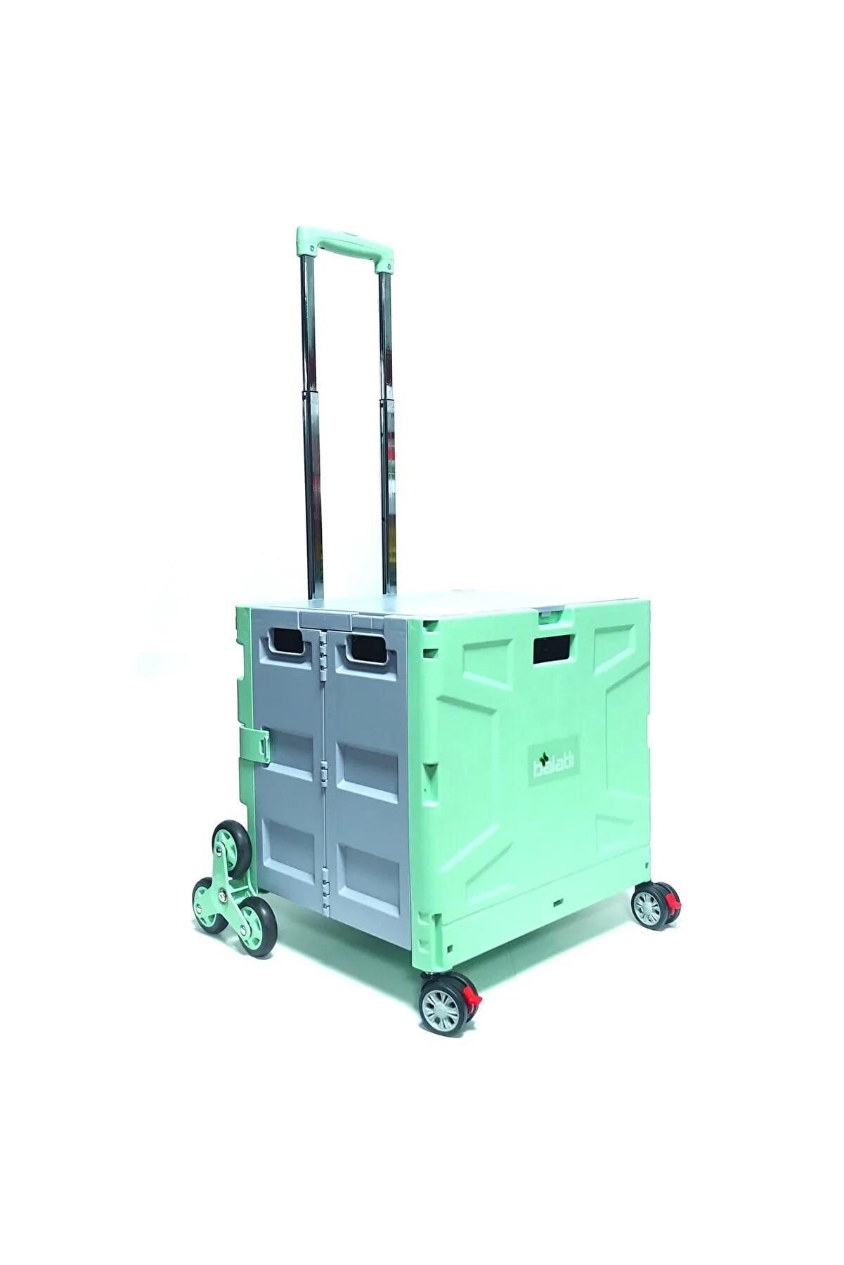 Katlanabilir Yükseklik Ayarlı Merdiven Çıkabilen Paket Market Taşıma Arabası Fp548