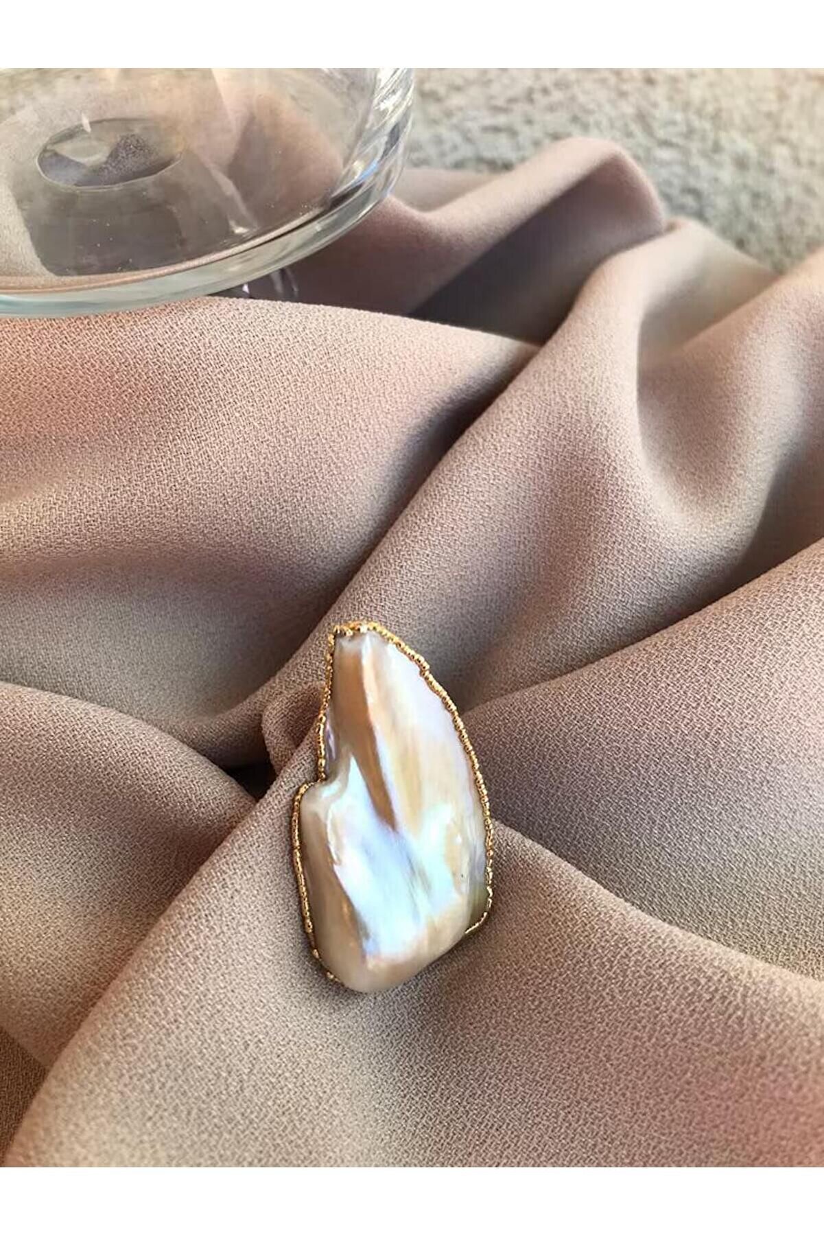 Doğal Büyük Barok İnci Yüzük, Kadın Barok İnci Yüzük