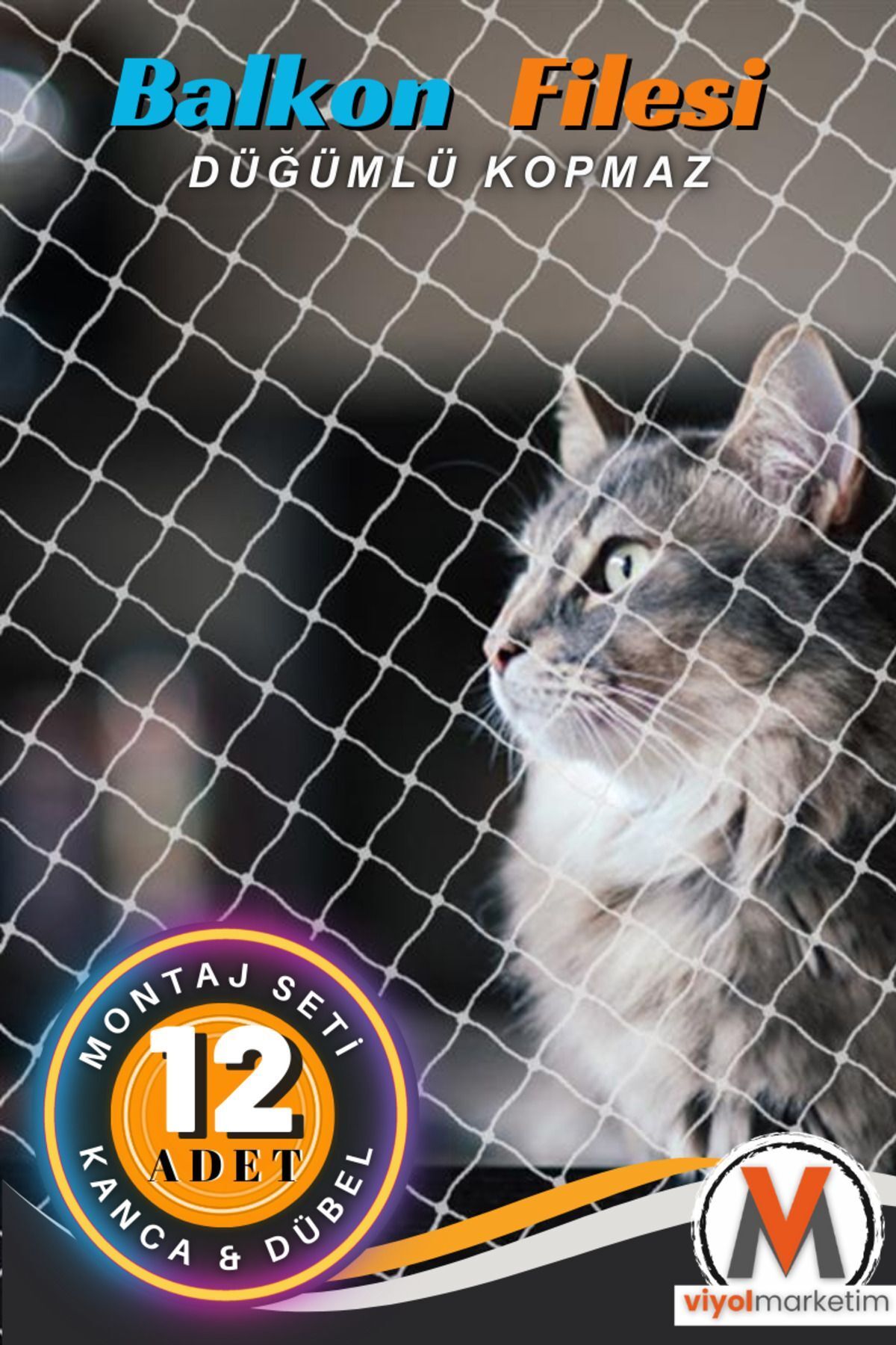 Kedi Filesi 2,5x4 Metre Kuş Filesi Balkon Filesi Kuş Ağı Kuş Önleme Filesi