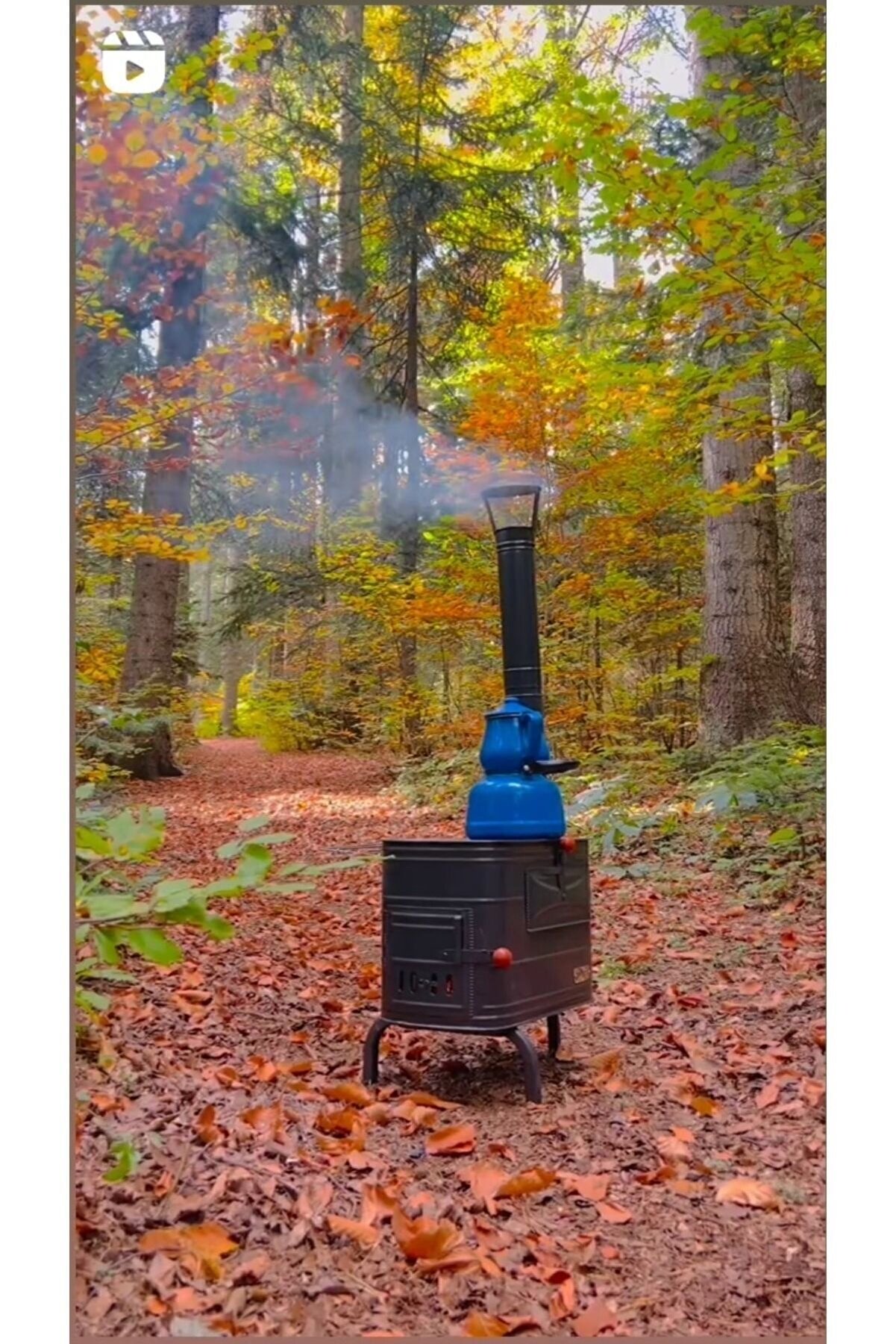 Kamp Ve Çadır Sobası Kuzineli Fırınlı Odun Yakan Taşınabilir Soba