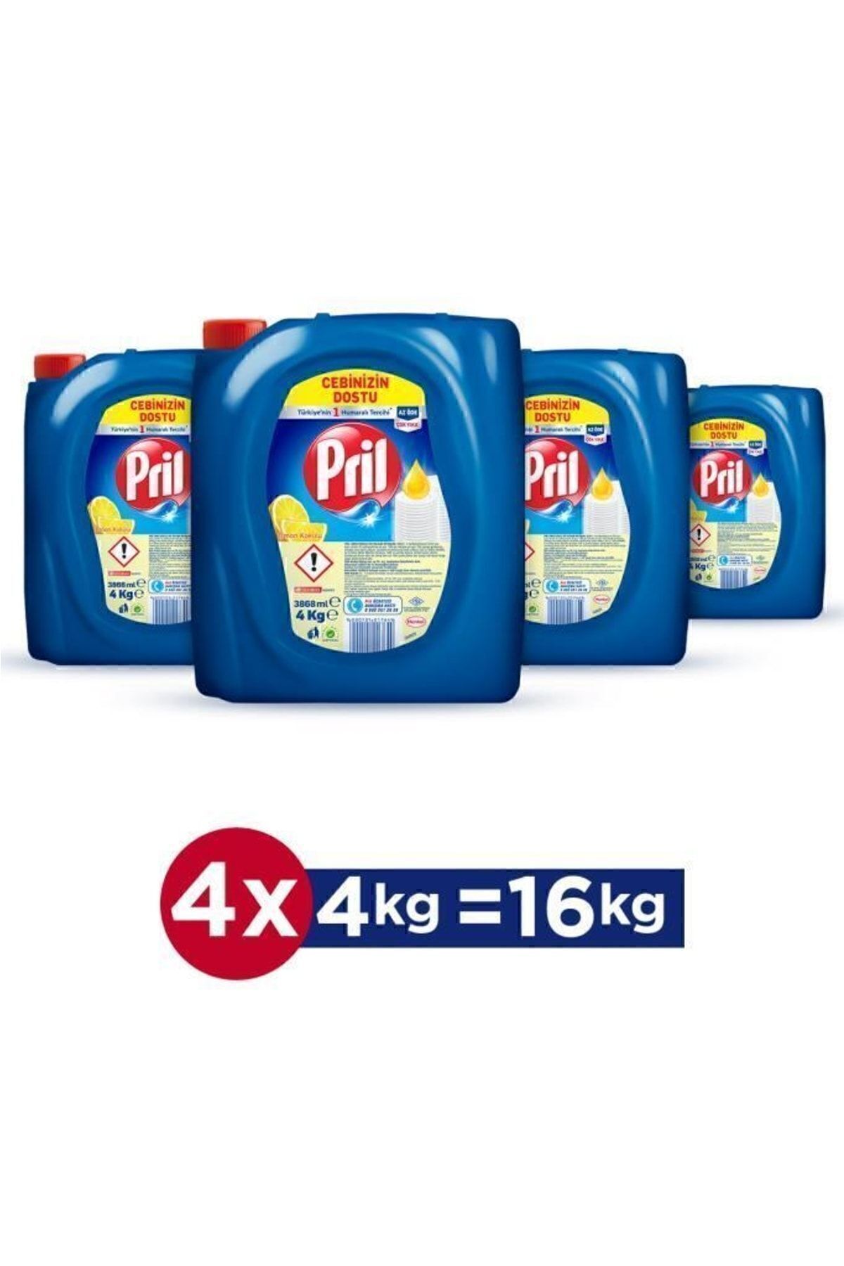 Limon Sıvı Bulaşık Deterjanı 4x4kg - Ekonomik Temizlik ve Ferahlık