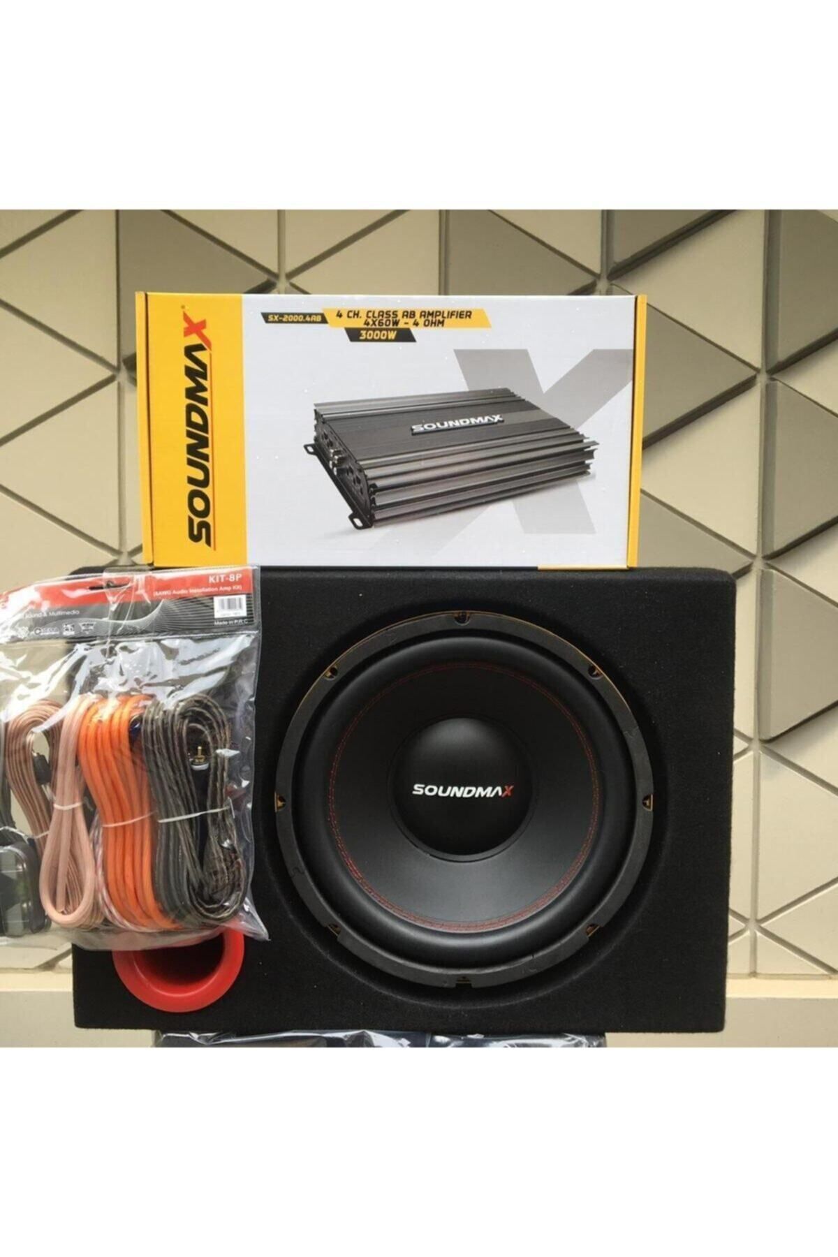 Sx-of61 1500 Wat 400 Rms 30cm Bas Kabinli 3000 Wat 4 Kanal Amfi Kablo Takımı