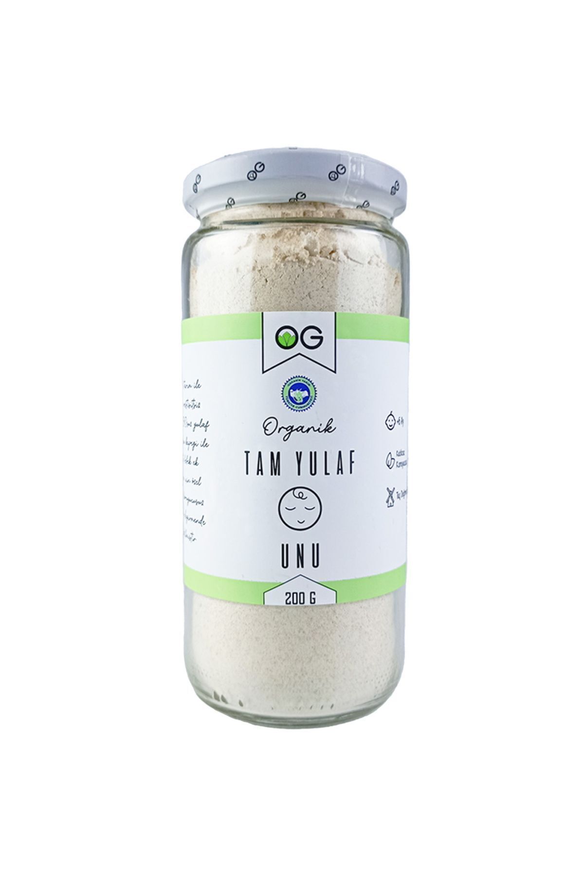 Organik Tam Yulaf Unu 200 Gr +6 Ay