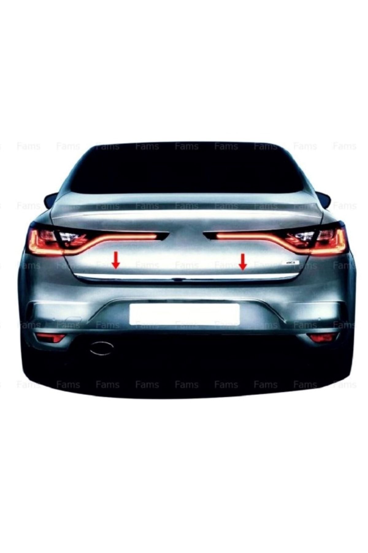 Renaul.t. Megane 4 Krom Bagaj Alt Çıtası 2016 Üzeri P. Çelik Sedan Uyumlu