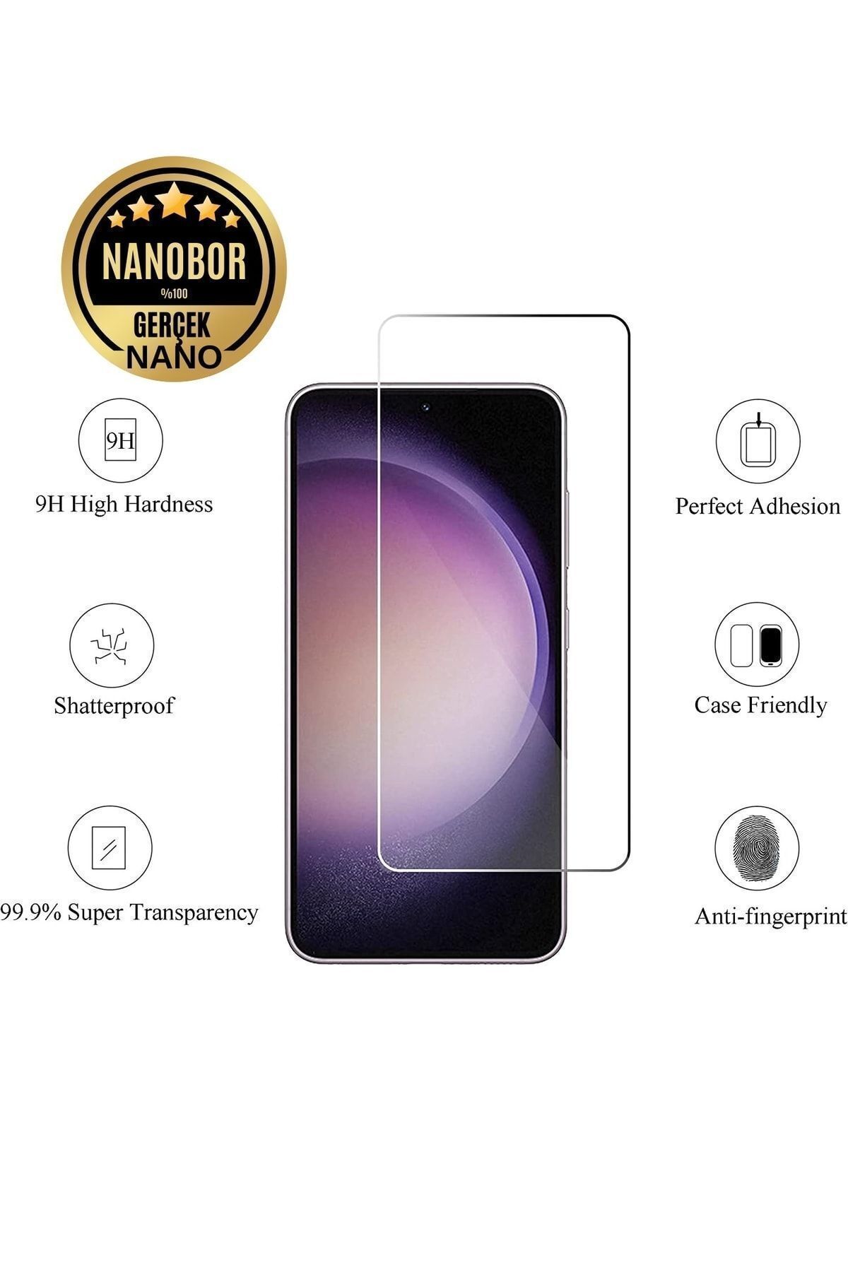 Samsung S23 Nano Ekran Koruyucu Kırılmaz Cam - Ultra Şeffaf - Extra İnce