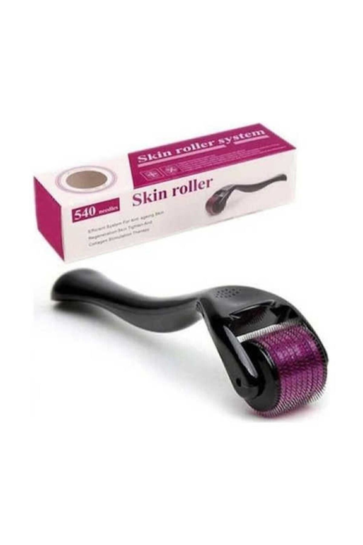 Dermaroller 1 Mm Siyah Roller Iğneli Masaj Aleti Saç Çıkarma Tarağı