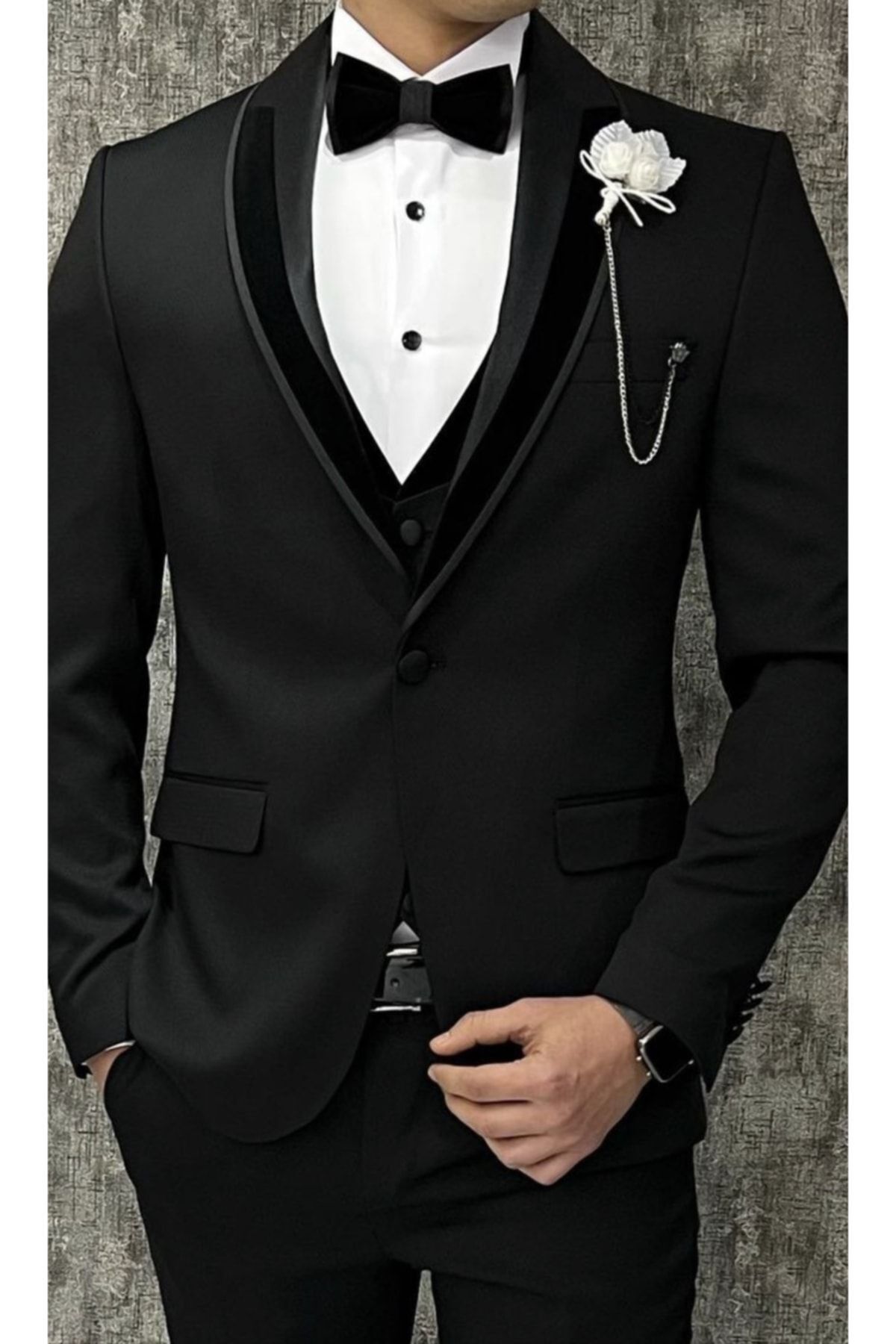 Damatlık Takım Elbise Smokin Slim Fit