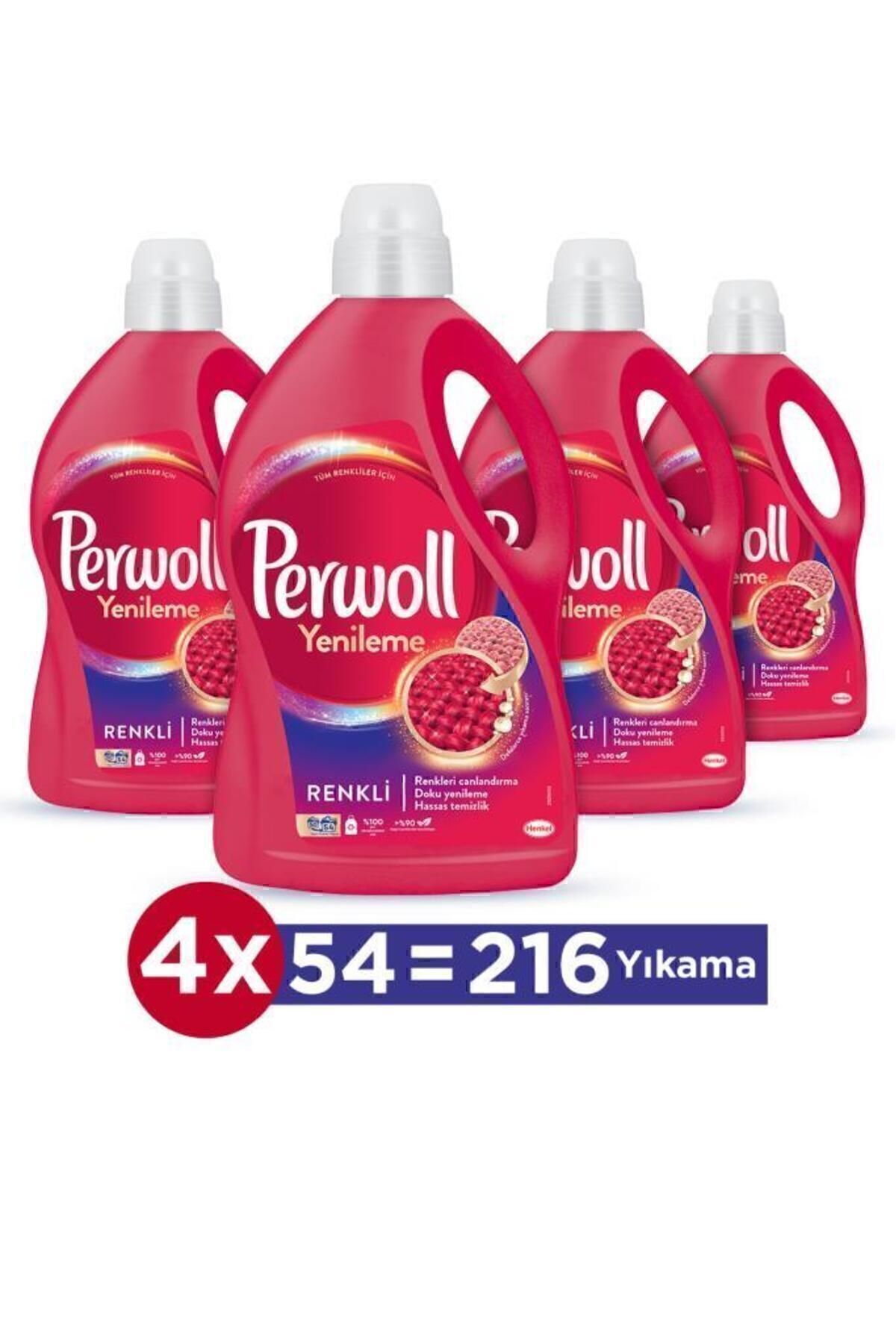 Sıvı Deterjan Yenileme Renkliler 4x2.97L (Toplam 216 Yıkama) – Renk Koruma Deterjan Seti