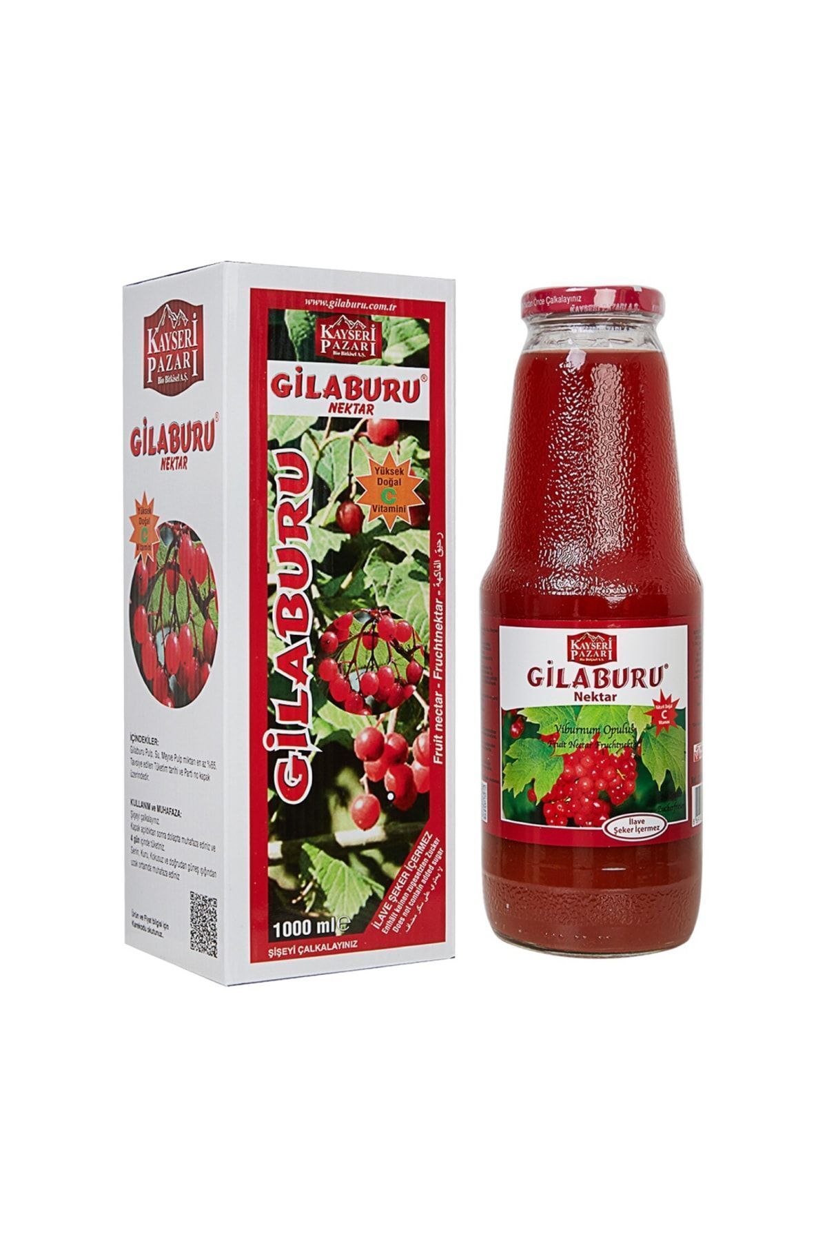 Organik Gilaburu Nektarı Şeker Ilavesiz 1000 ml