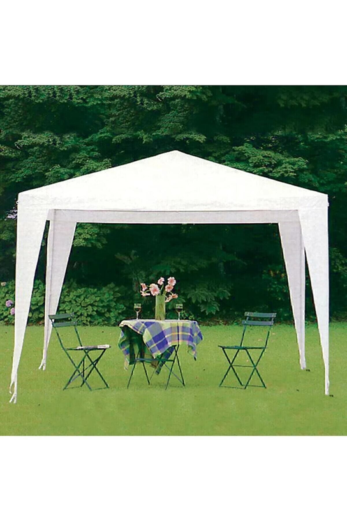 3x3 metre Gazebo Polyester Çardak Bahçe Çardağı Kamelya Gölgelik Tente Parti Fuar Stand Çadırı