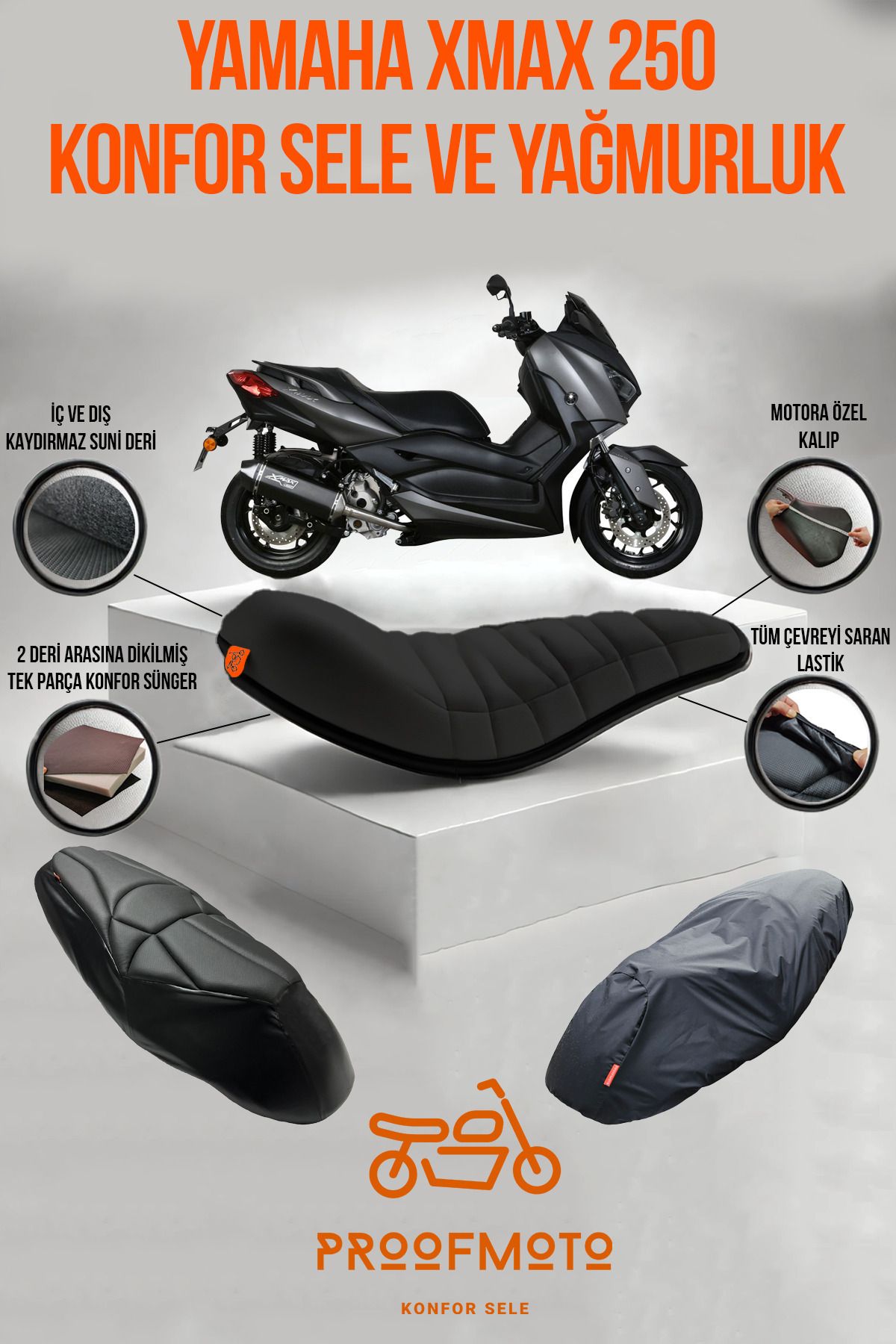 Yamaha Xmax 250 Konfor Sele Ve Yağmurluk Kılıf