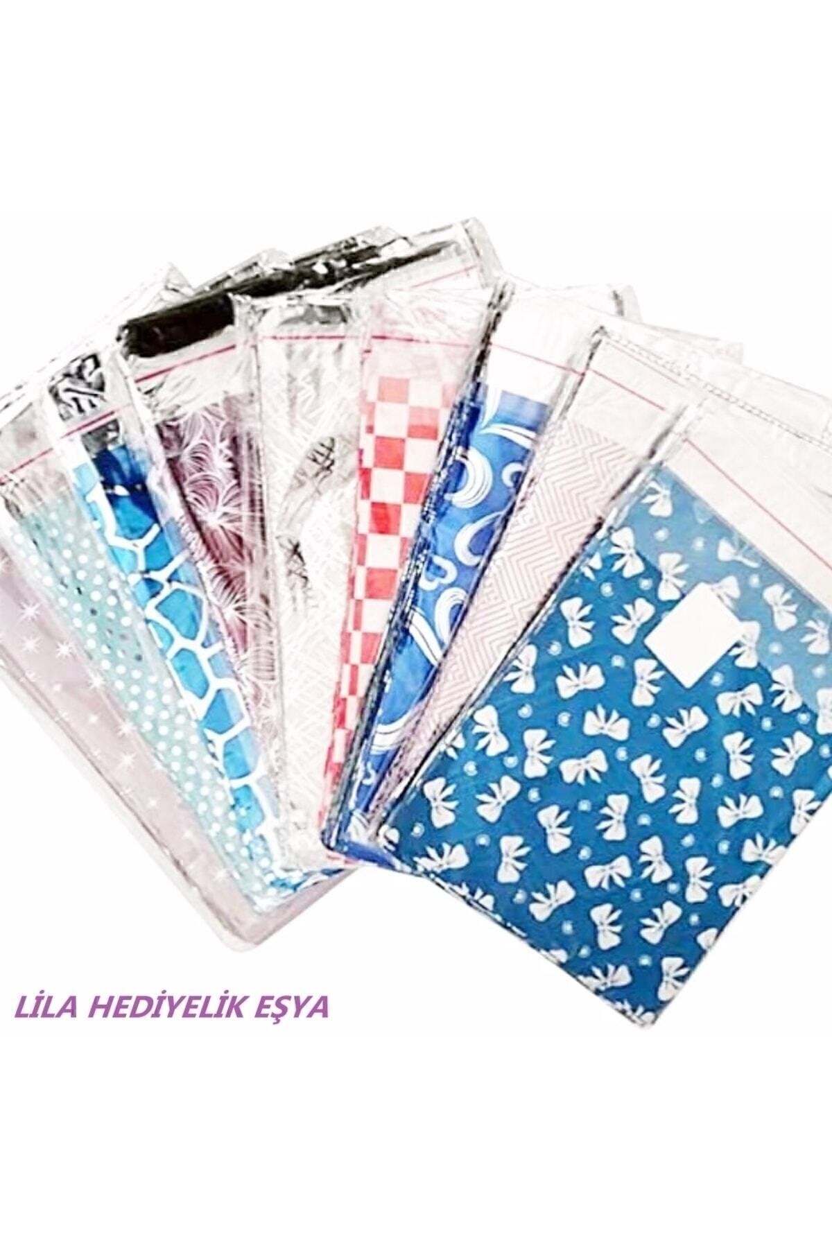 Metalize Bantlı Hediye Poşeti 7x9 Cm 500 Adet Hediye Paketi