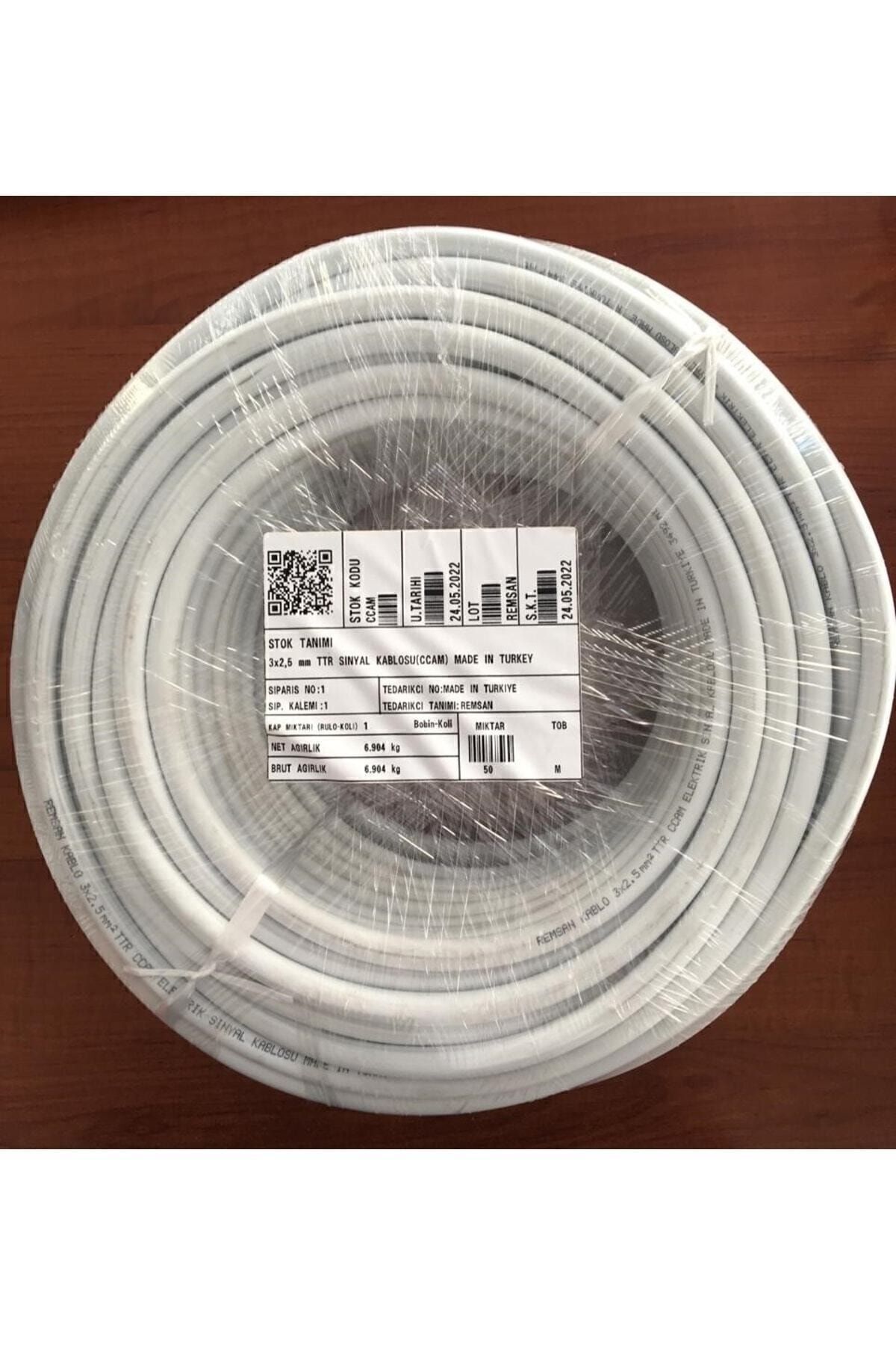 3x2.5 m m2 Ttr Cca Kablo - Tam Kesit 50 mt