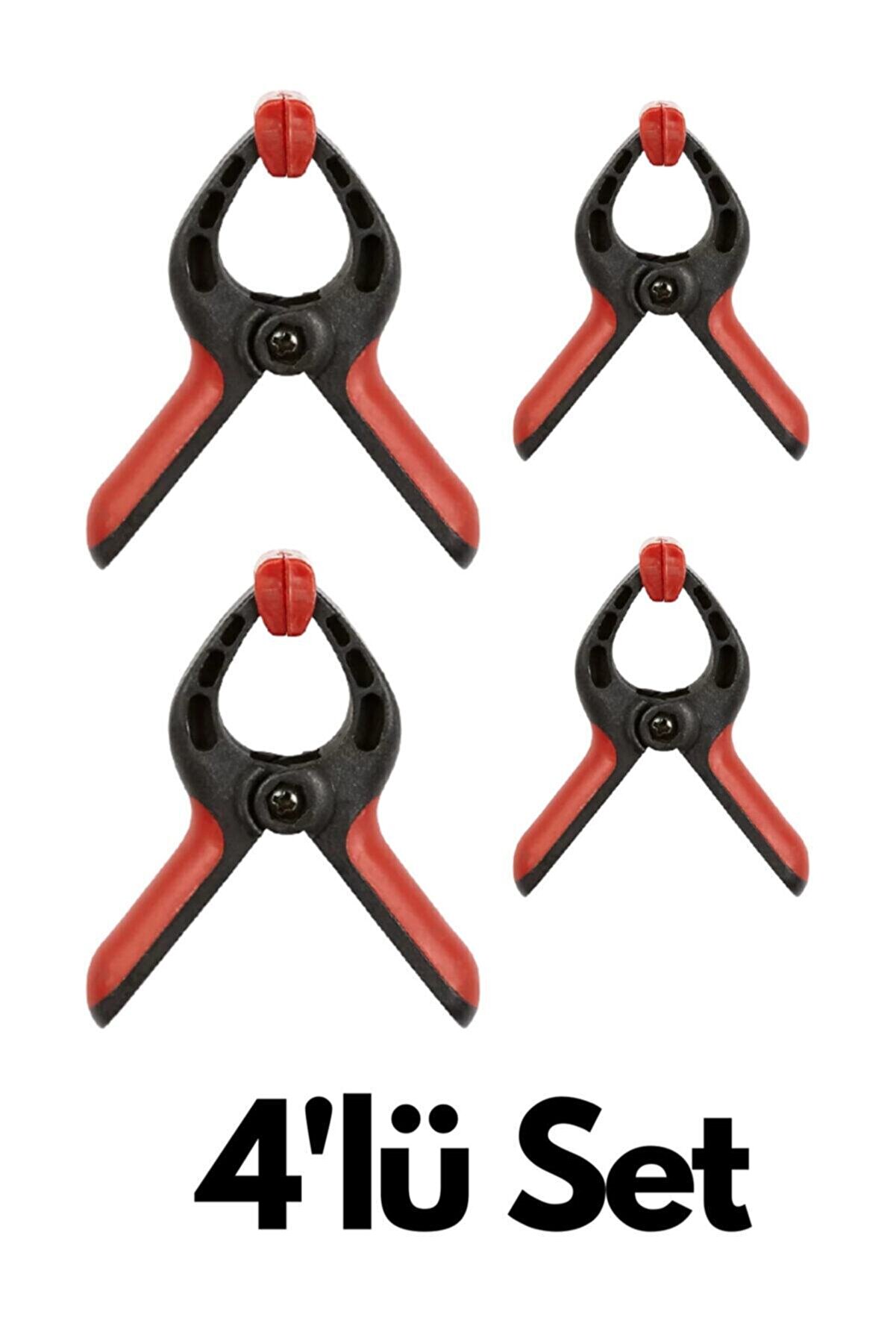 4'lü Kıskaç Mandal Yaylı Mandal El Tipi Işkence Mengene Hobi Marangoz Işkencesi 75mm 45mm