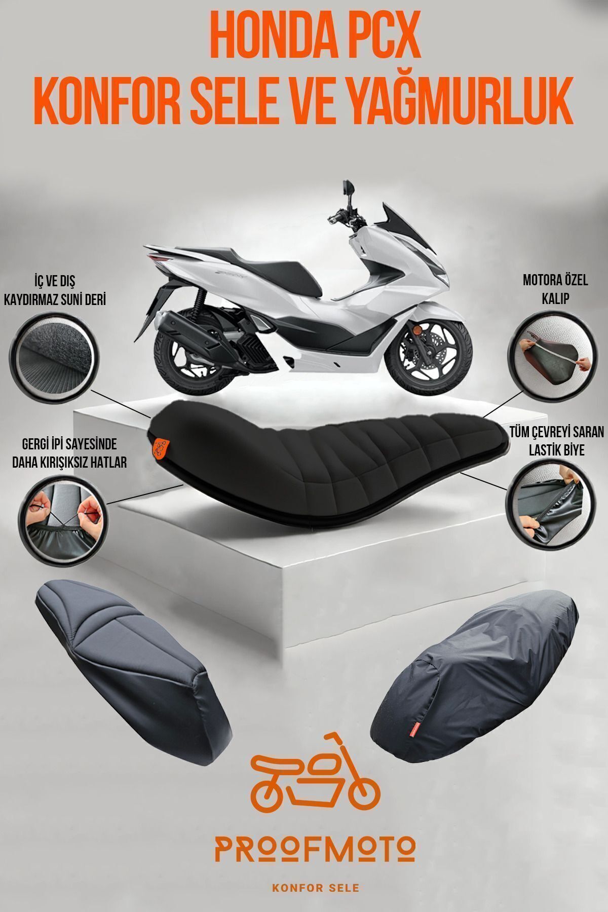 Honda Pcx Konfor Sele Ve Yağmurluk Kılıf