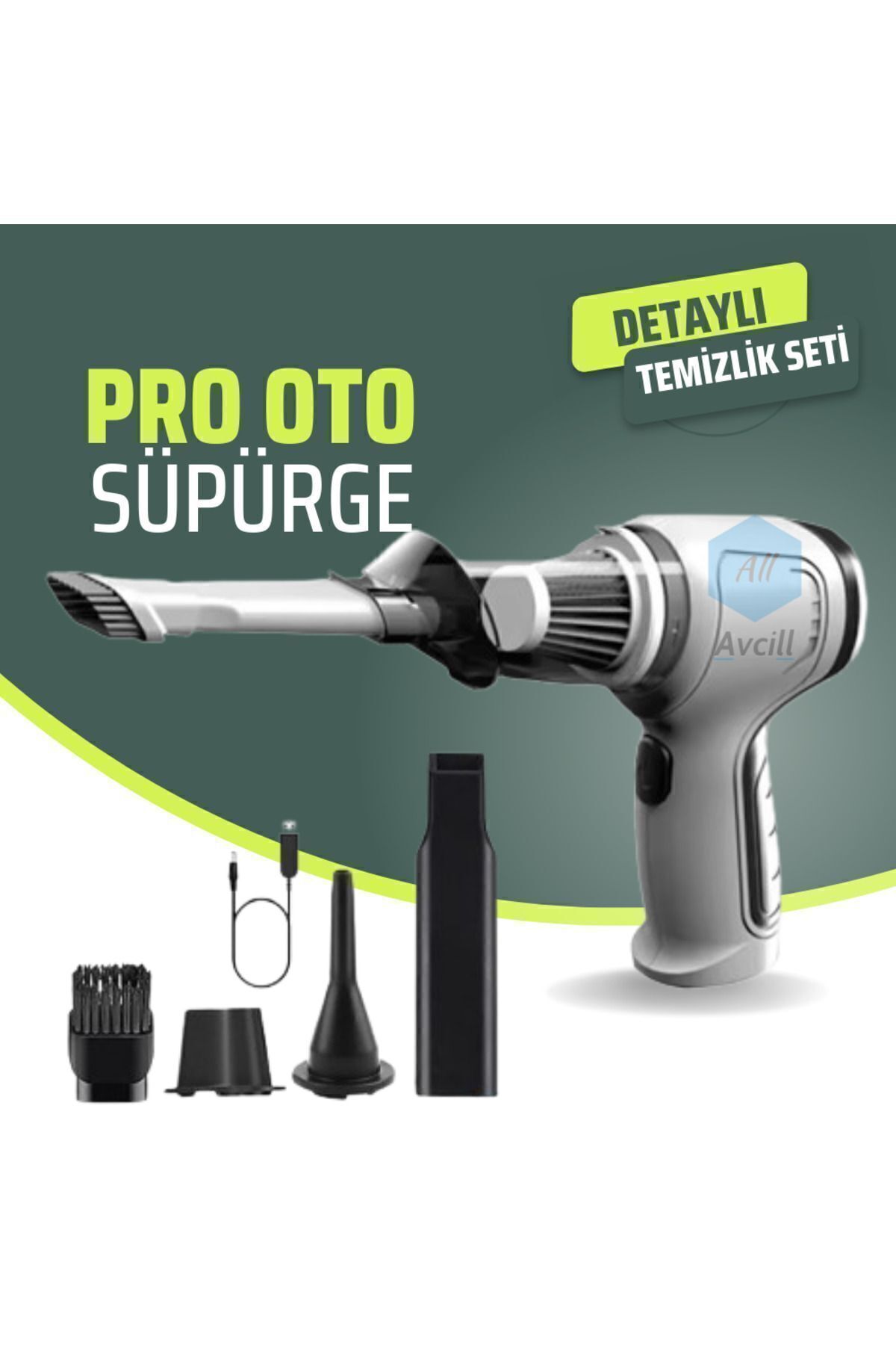 2 Yıl Pro 120w 9000pa Güçlü Emiş ve Üfleme Özellikli Ev Araç Kablosuz Şarjlı El Süpürgesi