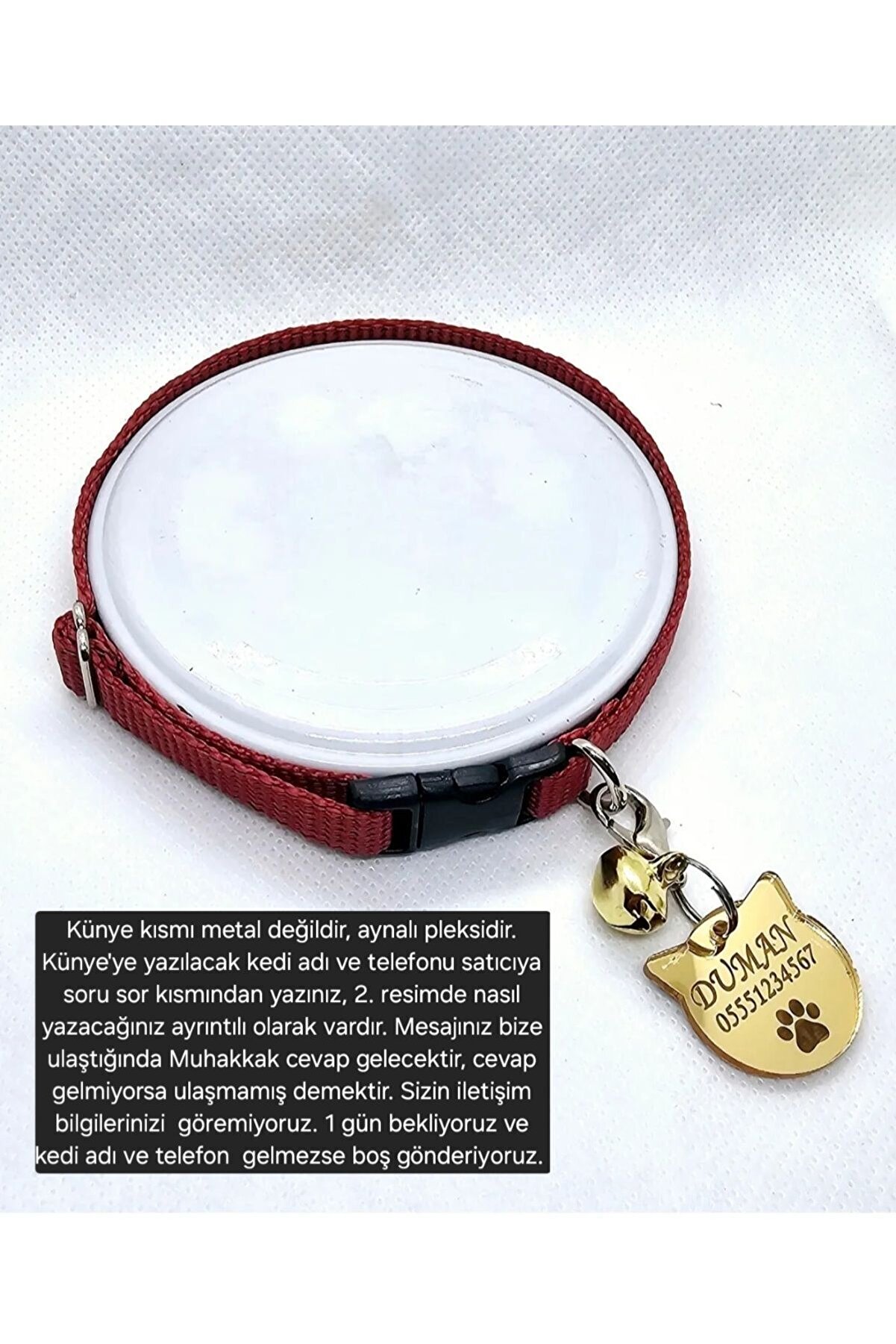 Kedi Isimlik Ve Tasma Seti, Kişiye Özel Isimlik