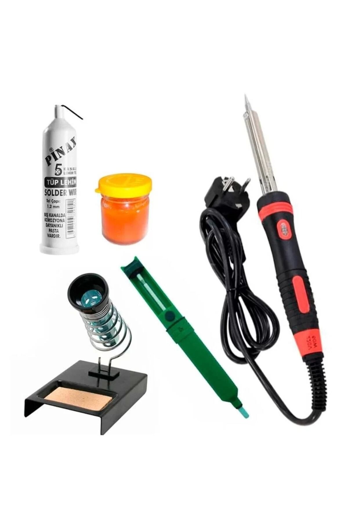 80 Watt Lehim Makinesi Kalem Havya Leyim Tel Pasta Pompa Stand Tam Set
