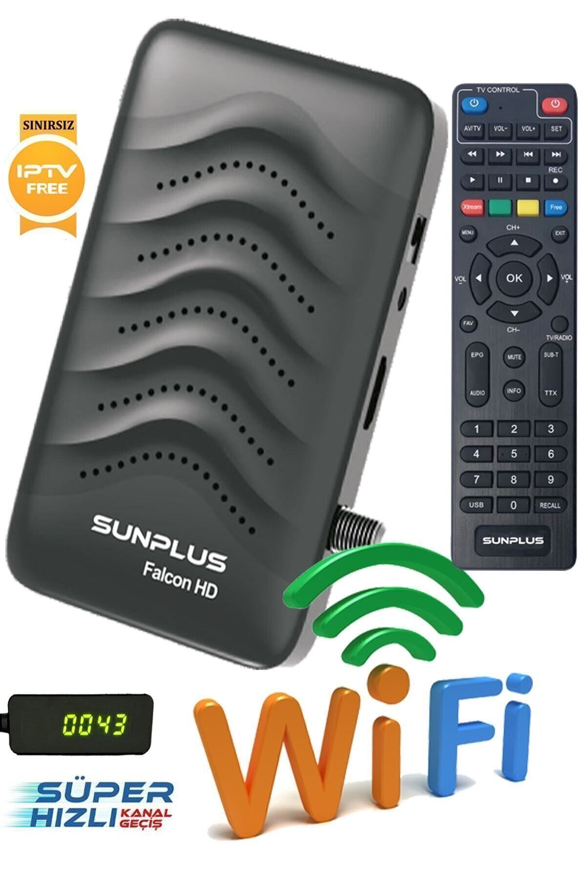 Falcon Çanaklı-Çanaksız Wi-fi Dahil Full Hd Sınırsız Sinema Paketli Uydu Alıcısı
