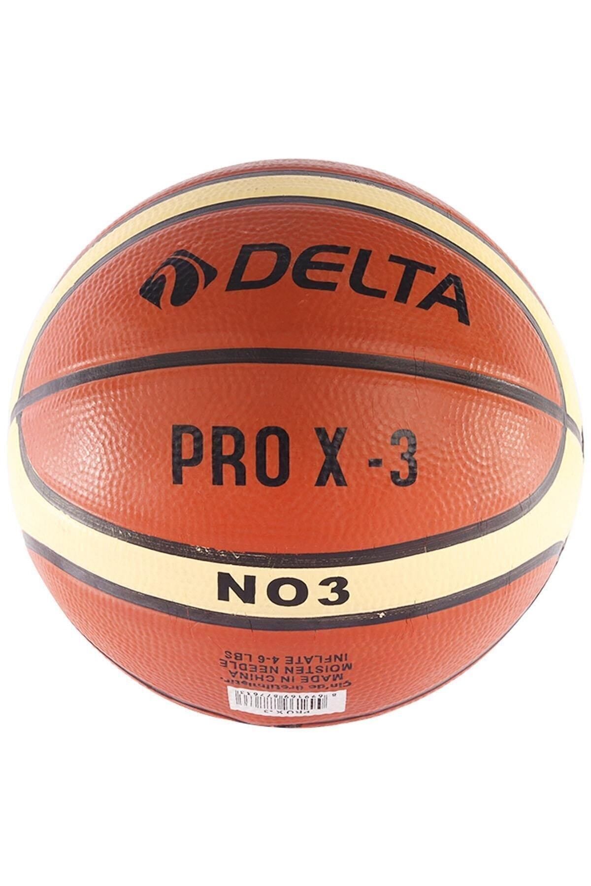 Kahverengi Pro X Deluxe Kauçuk 3 Numara Çocuk Basketbol Topu 3 Numara Pompa dahil değildir