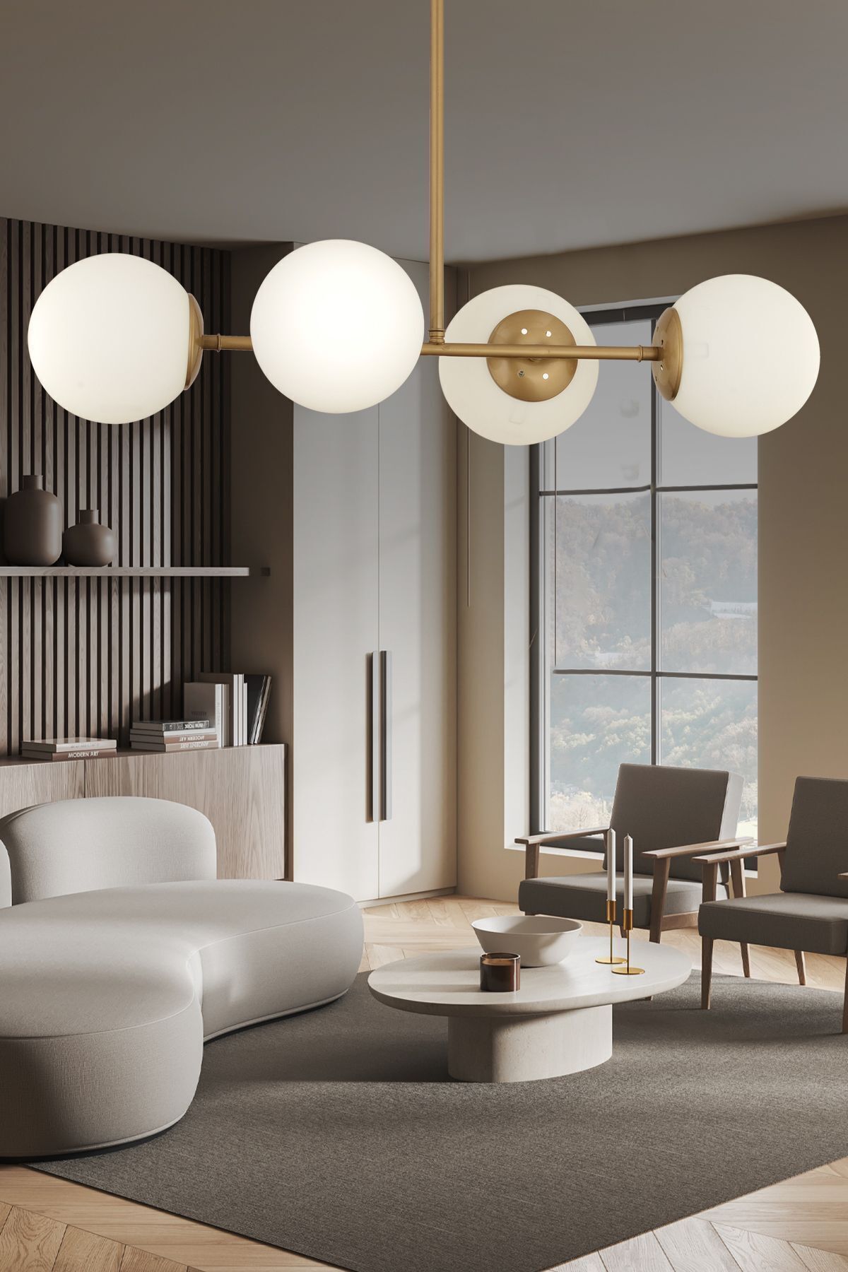 Lema 4 lü Eskitme Modern Yemek Masası Üstü Yatak Odası Salon Avize