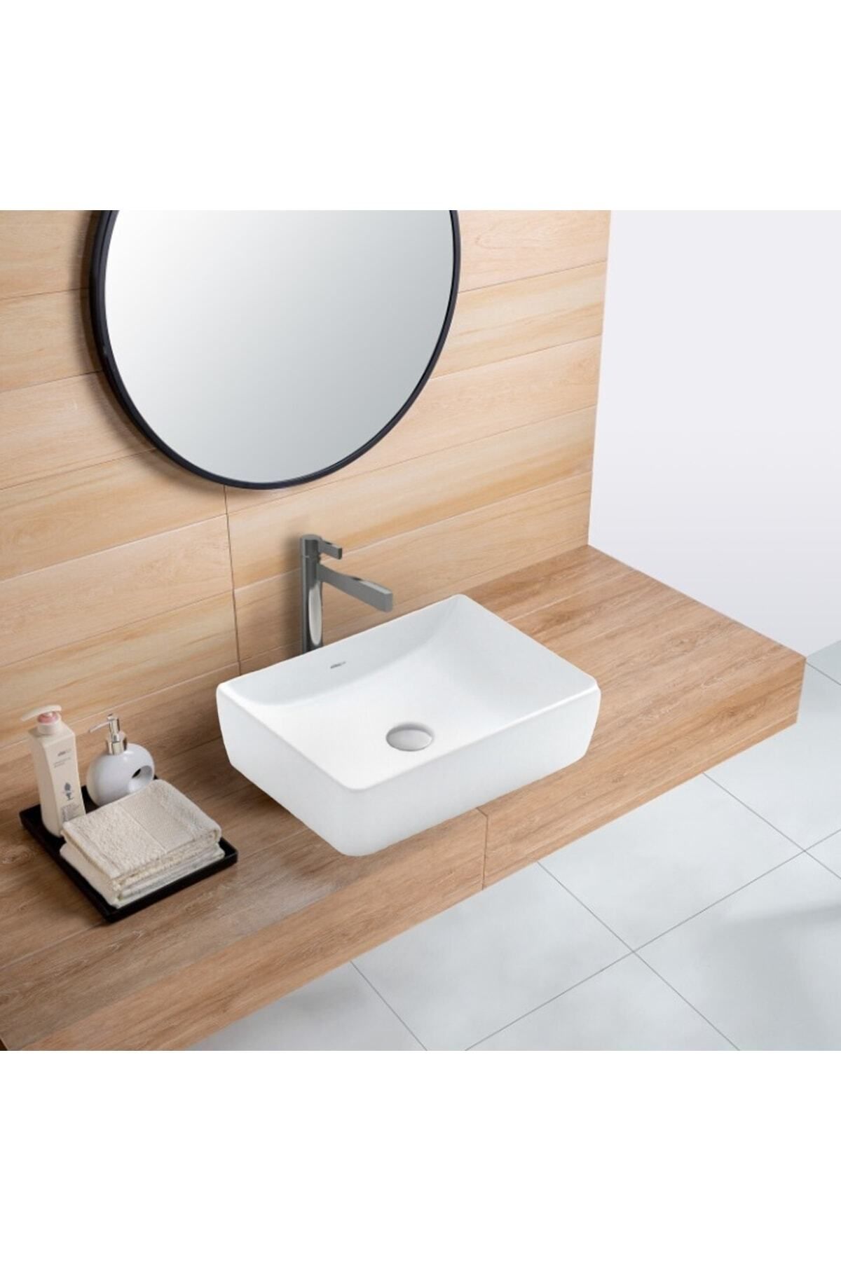 Evo Mobilya Üstü Lavabo Batarya Deliksiz 34*47 Ev32mul00