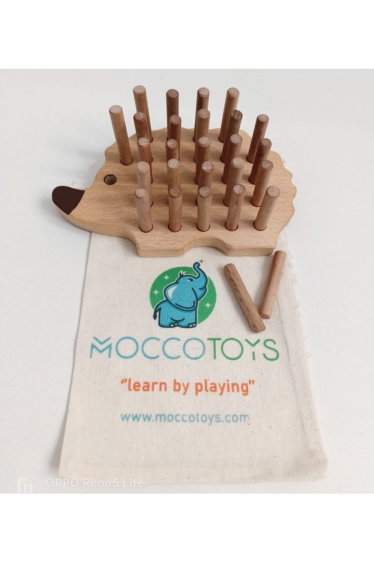 Tak Çıkar Ahsap Kirpi & Montessori & Masif Ahşap Oyunu