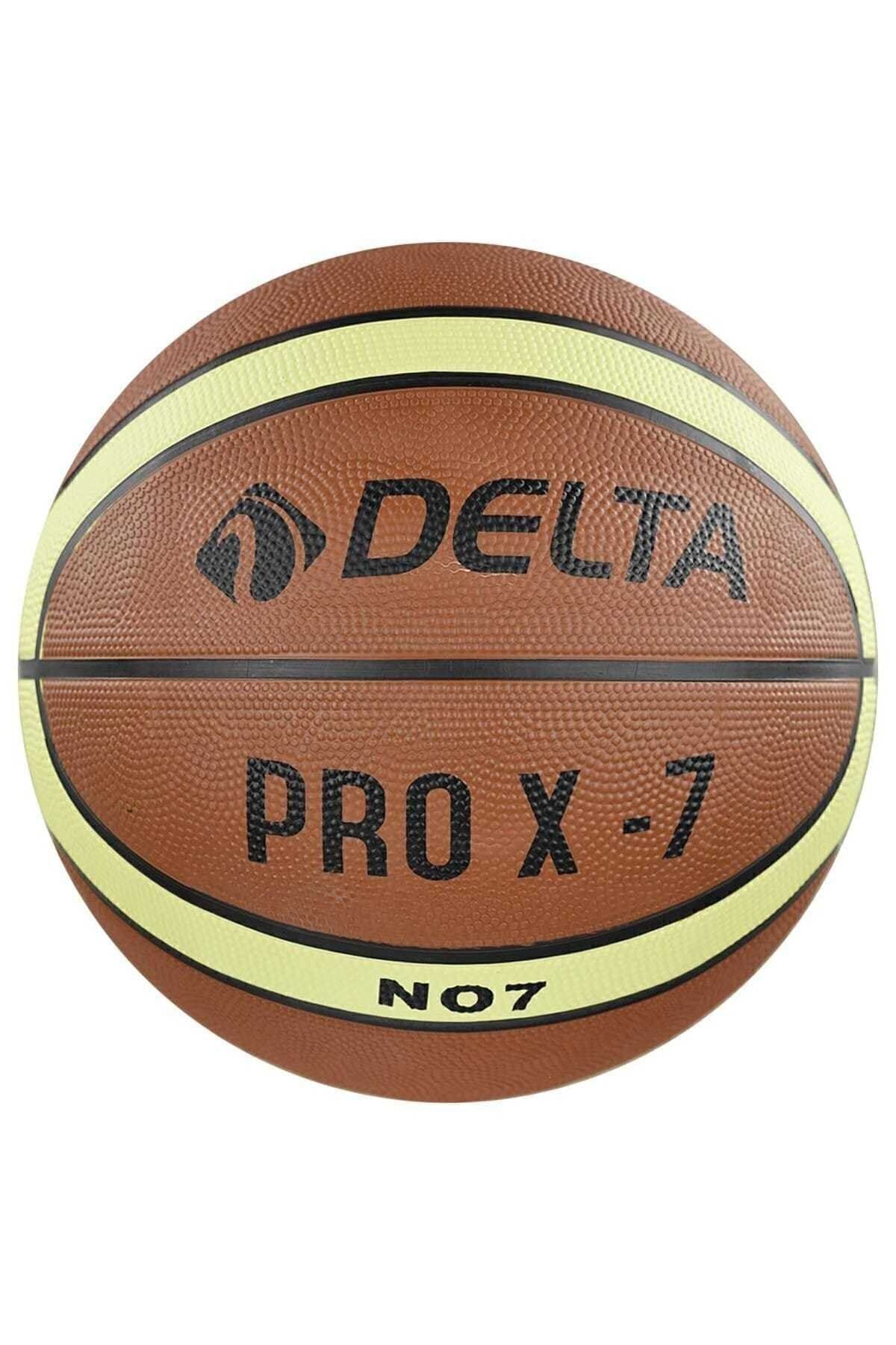 7 Numara Pro X Deluxe Kauçuk 7 Numara Basketbol Topu Kahverengi Pompa dahil değildir