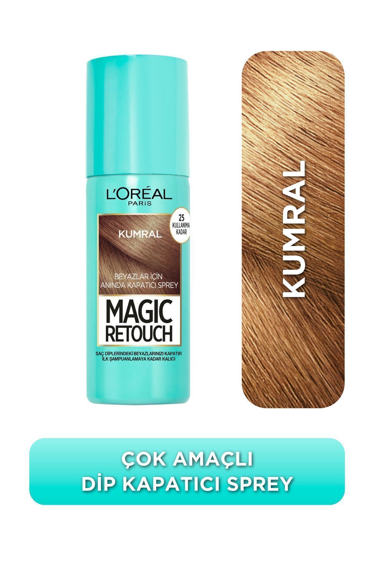 Beyazlar Için Kapatıcı Kumral Saç Spreyi 75 ml