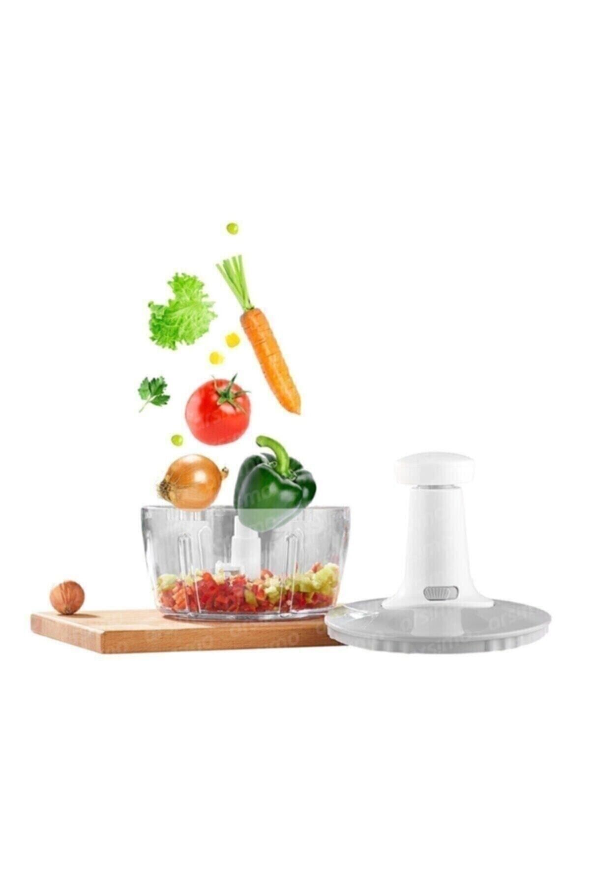 Çelik Bıçaklı Basmalı El Rondosu Rende Pratik Bas Kes Doğrayıcı Blender Solingen Model