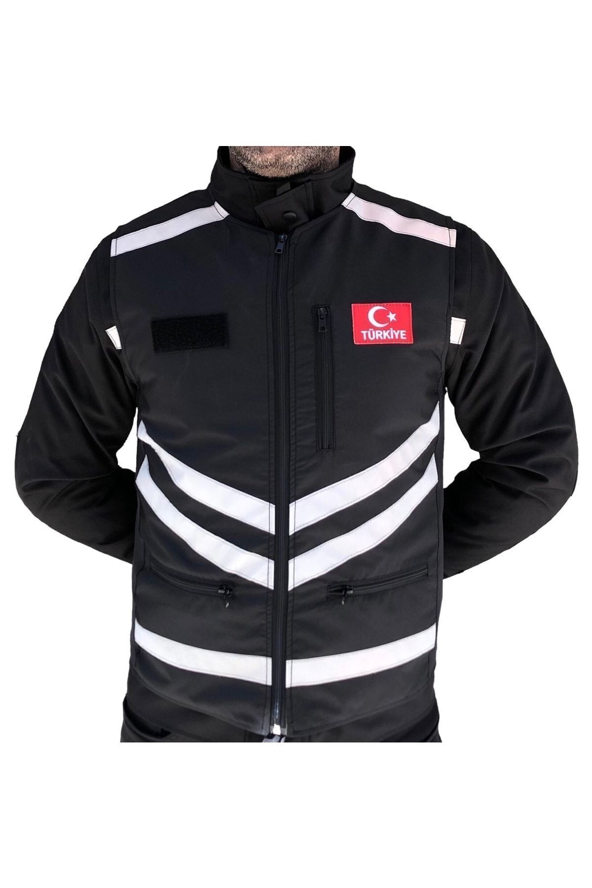Siyah Motorcu Yeleği