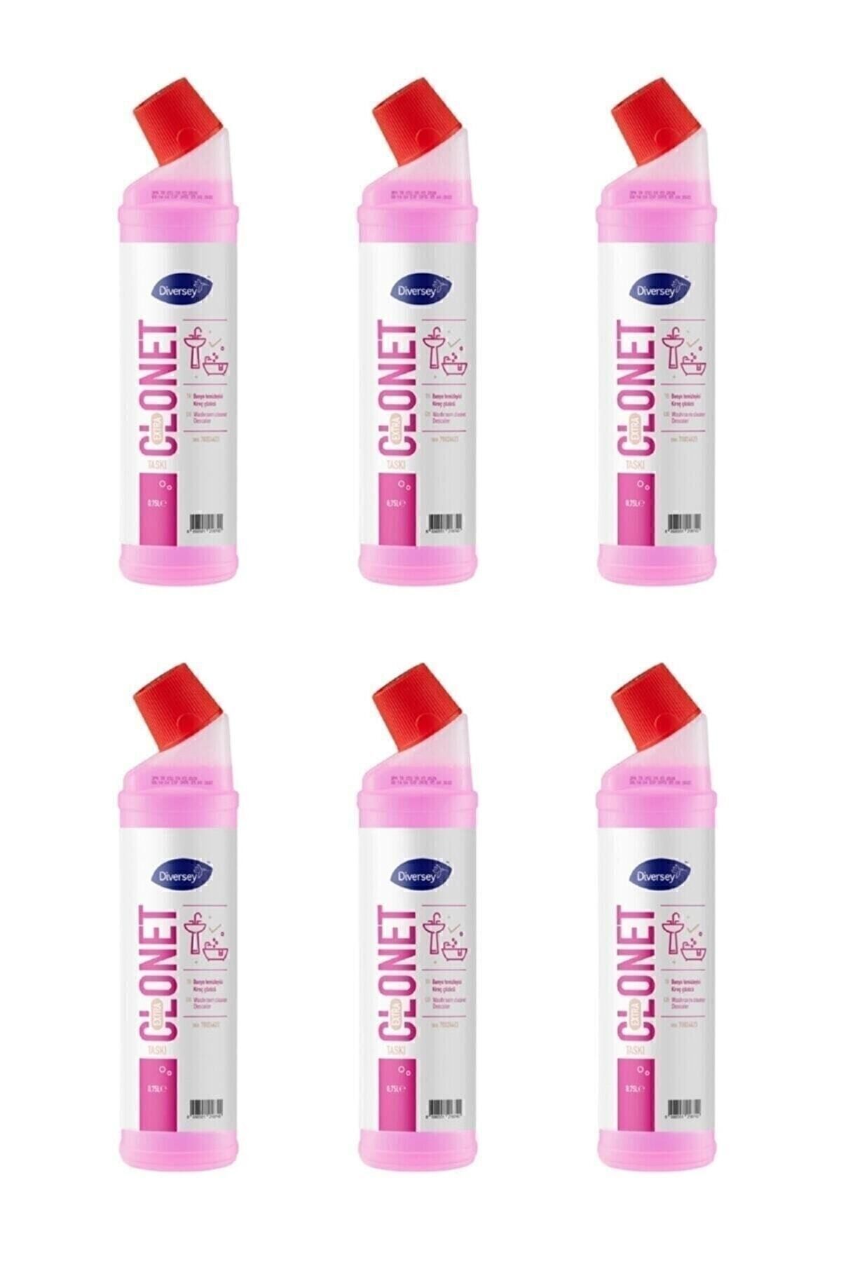 6 Adet Taski Clonet Extra Kireç Çözücü Ve Banyo Temizleyicisi 750ml