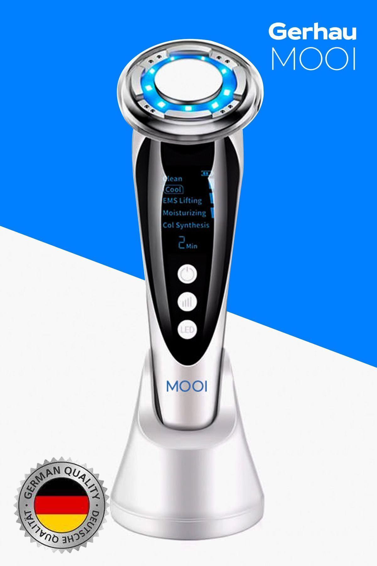 Mooi Akıllı Güzellik Robotu V2- Yüz Kaldırma- Kırışıklık Giderici- Ultrasonik Cilt Temizliği- Ems