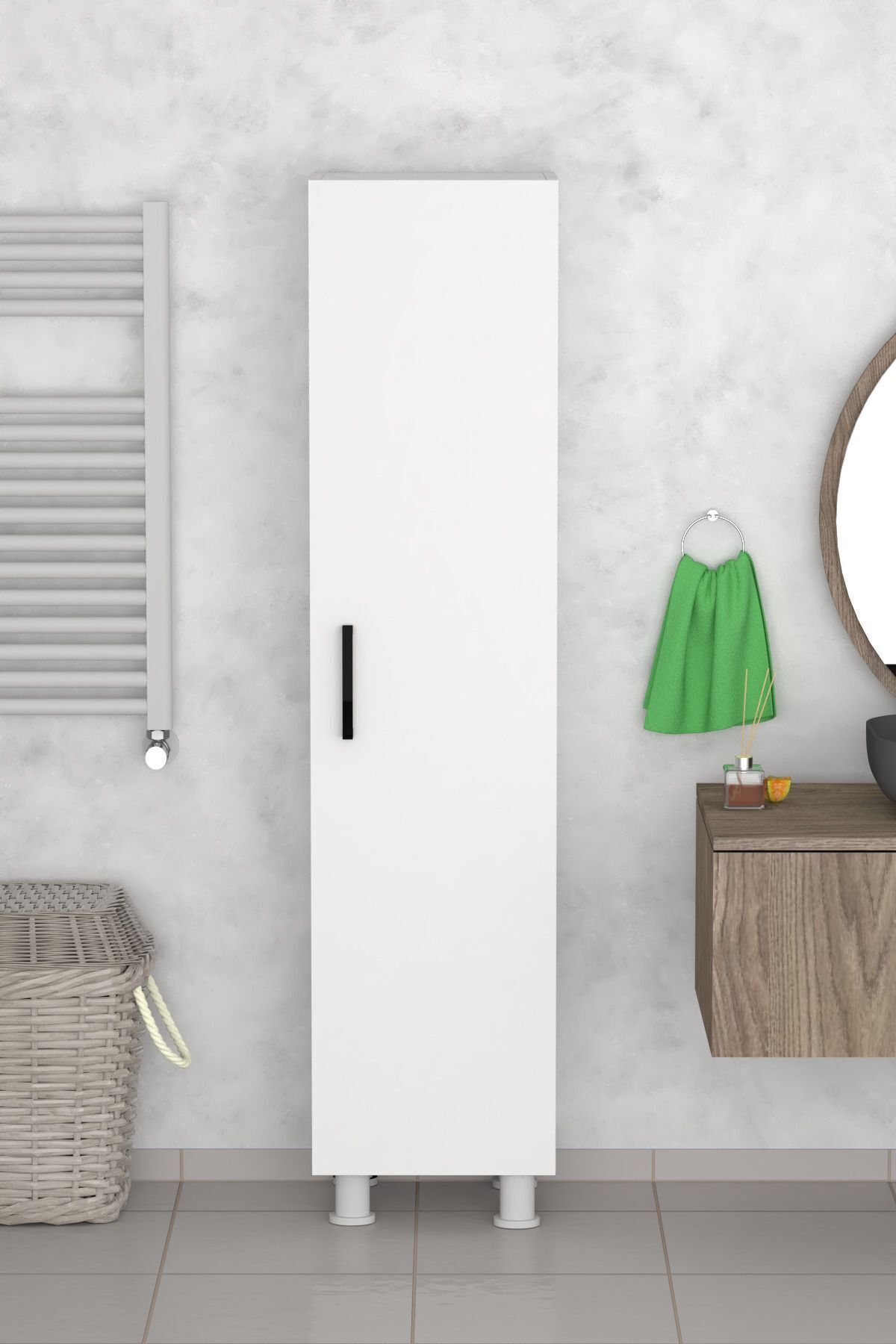 5 Raflı Banyo Boy Dolabı