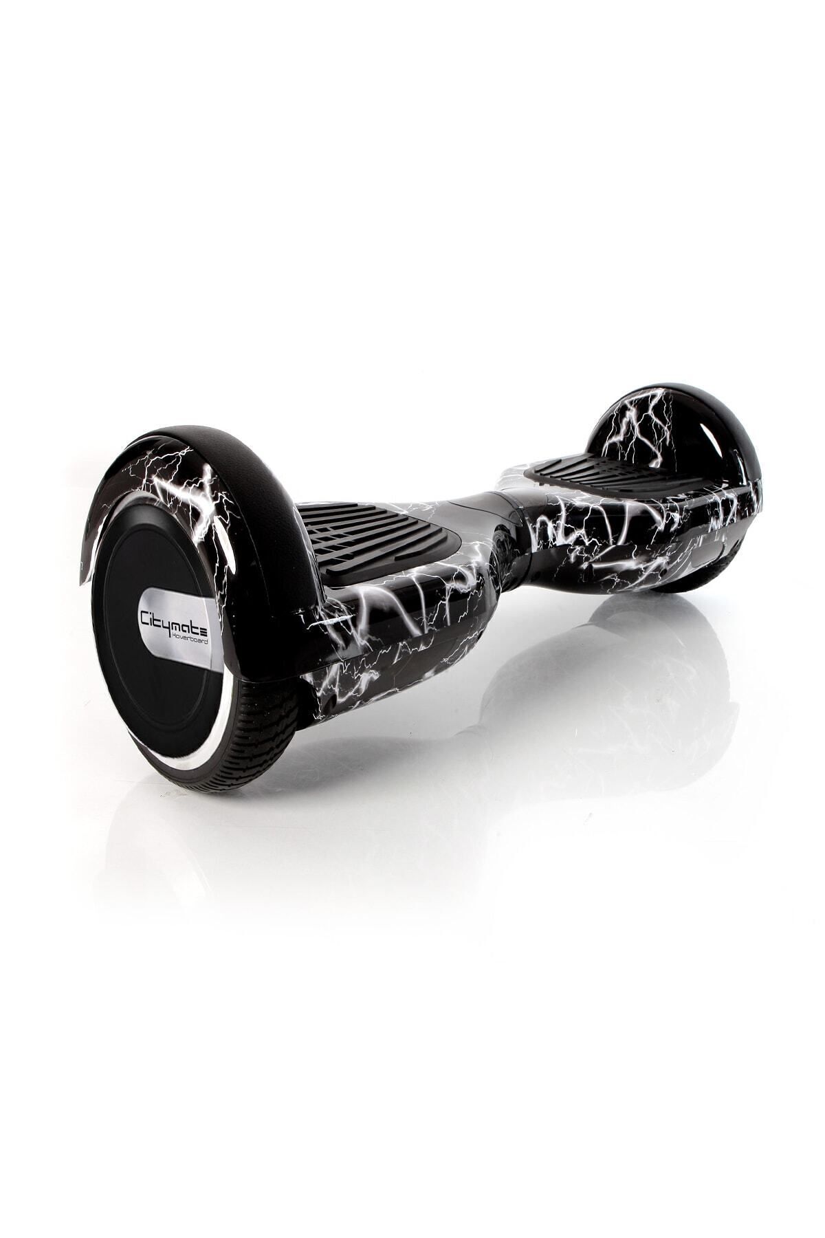 Elektrikli Kaykay Scoooter Hoverboard 6.5 Inch Şimşek Grafity Desenli Akıllı Denge - D02