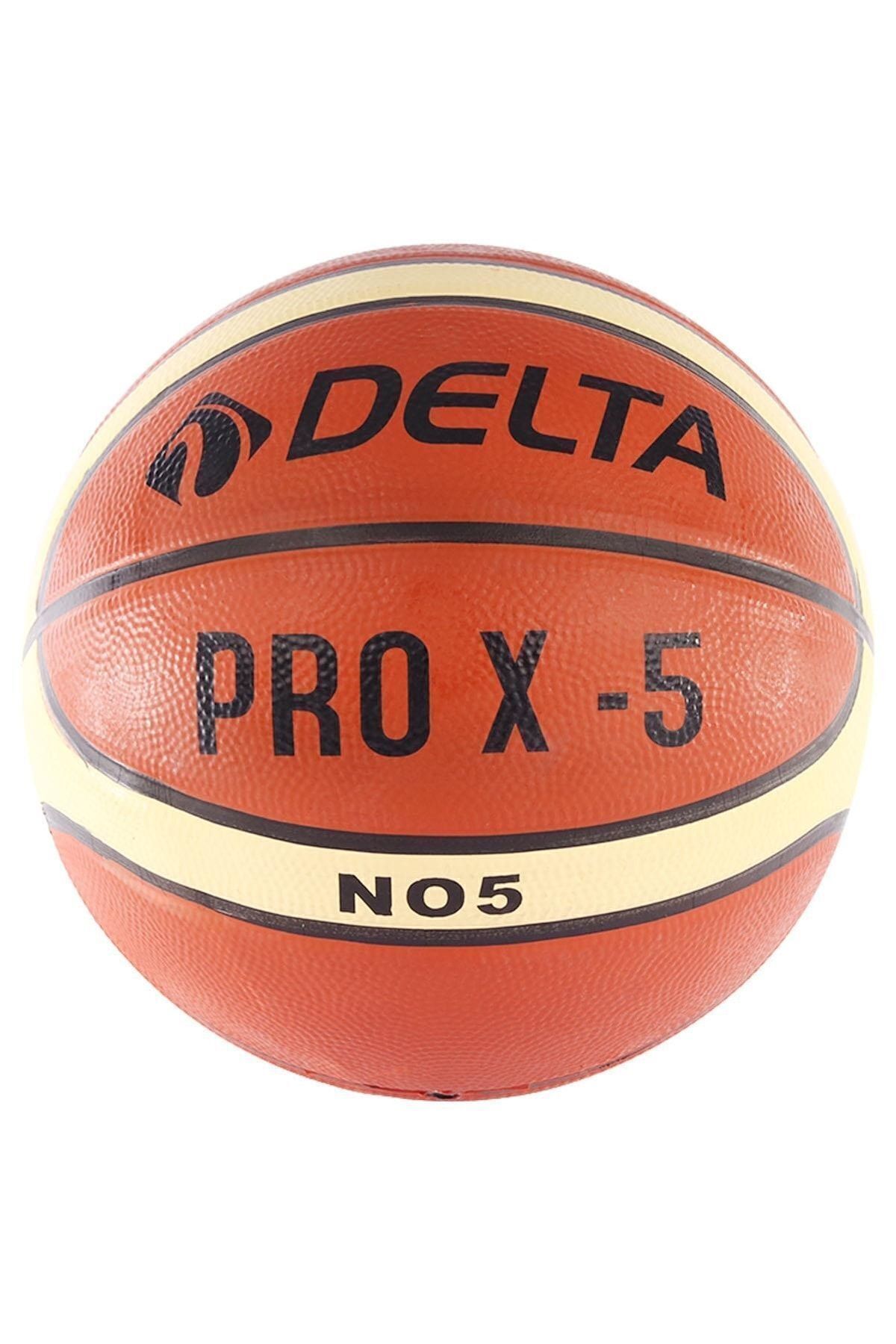 Kahverengi Pro X Deluxe Kauçuk 5 Numara Basketbol Topu 5 Numara Pompa dahil değildir