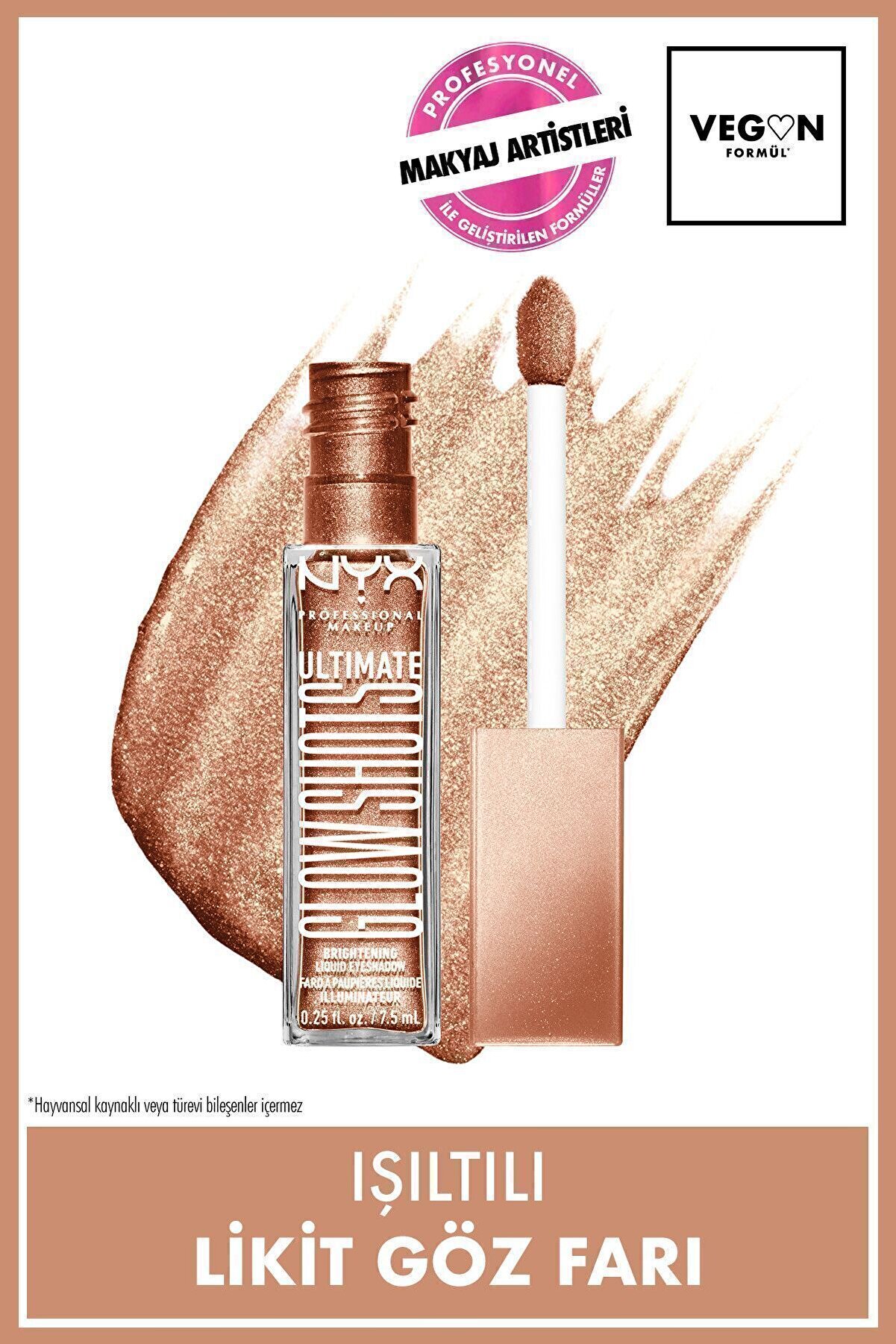 Ultimate Glow Shots Işıltılı Likit Göz Farı - 06 Golden Goji