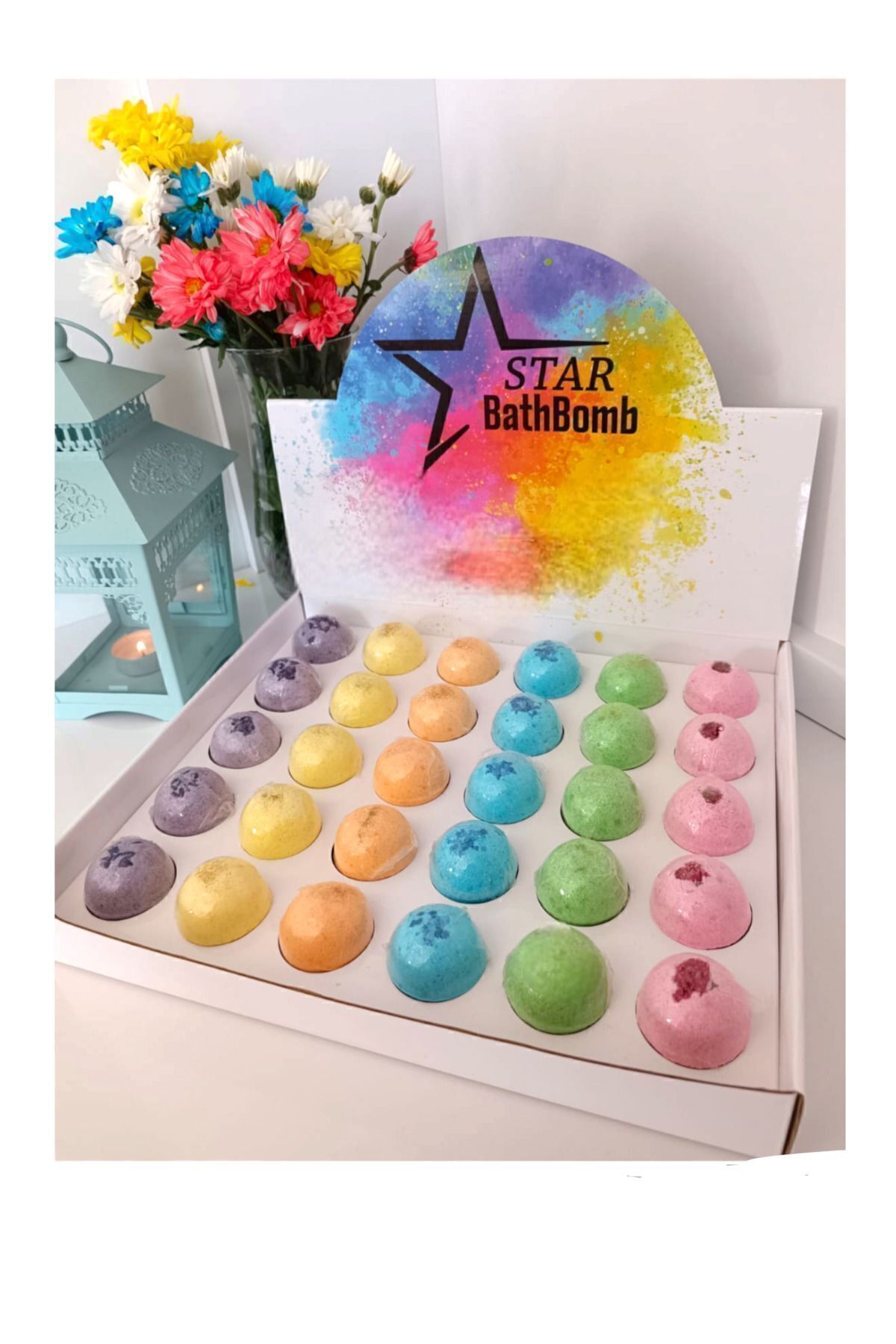 Stantlı 30 Adet Banyo Topu / Nem Bombası / Manikür Pedikür Topu