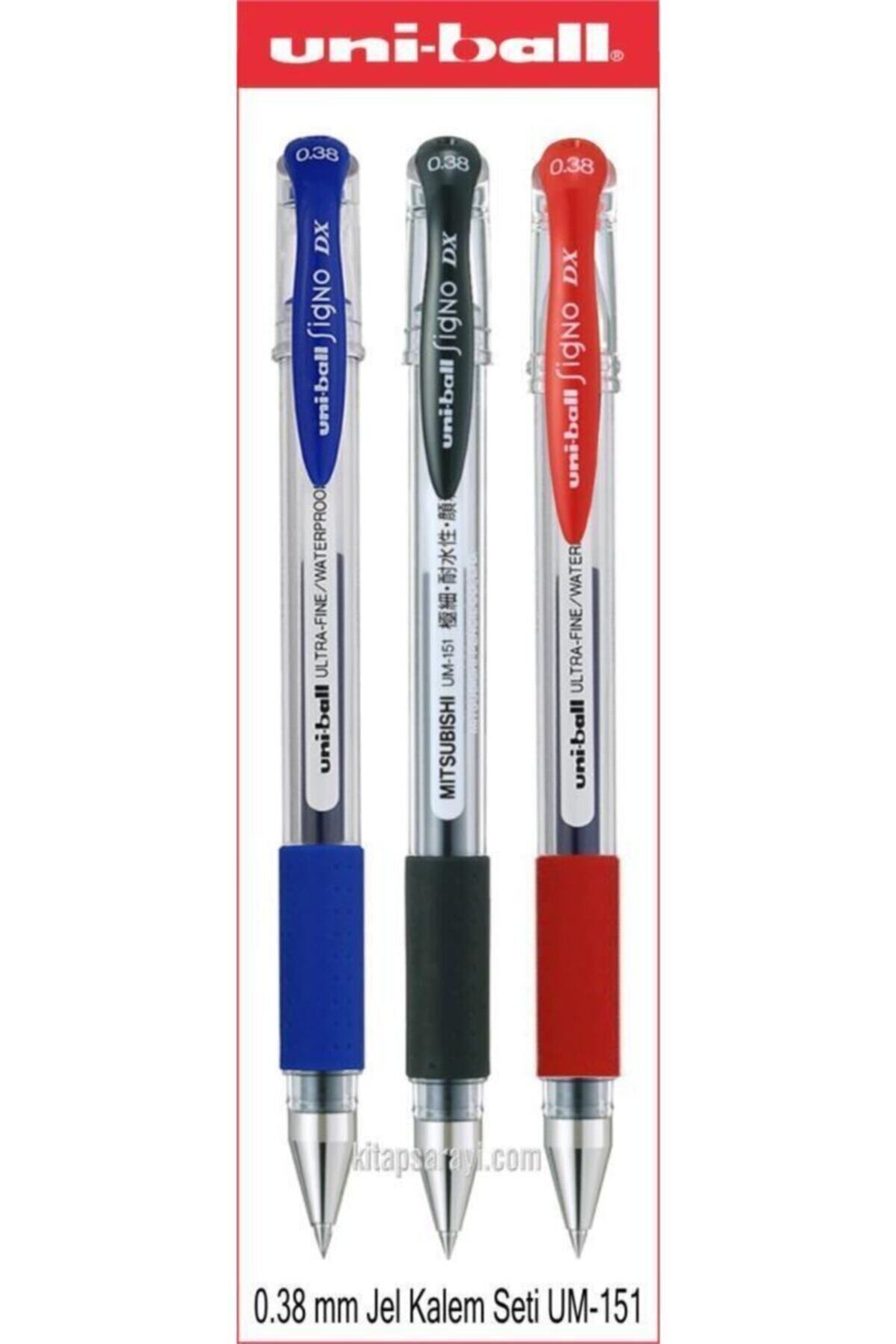 Uniball Signo Dx 0.38 Mm Jel Kalem Seti 3 Adet Um-151